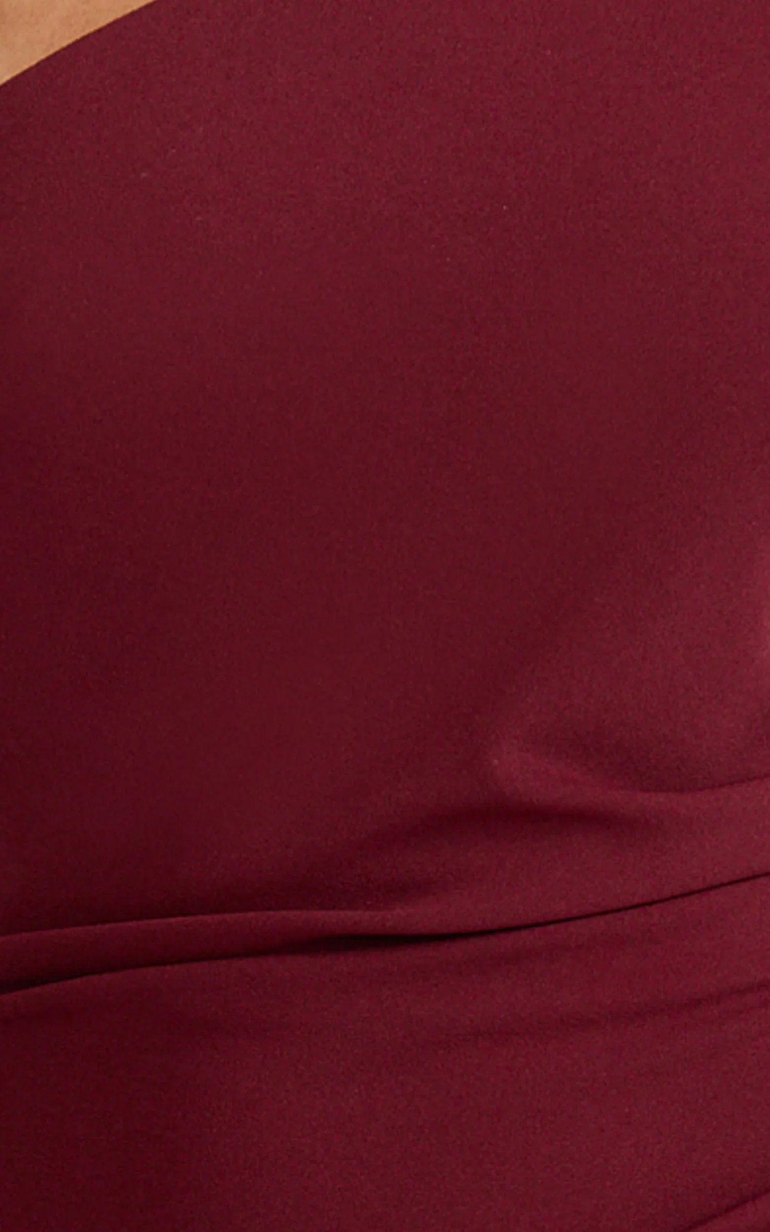Criselda Maxi Dress - One Shoulder Maxi Dress in Wine