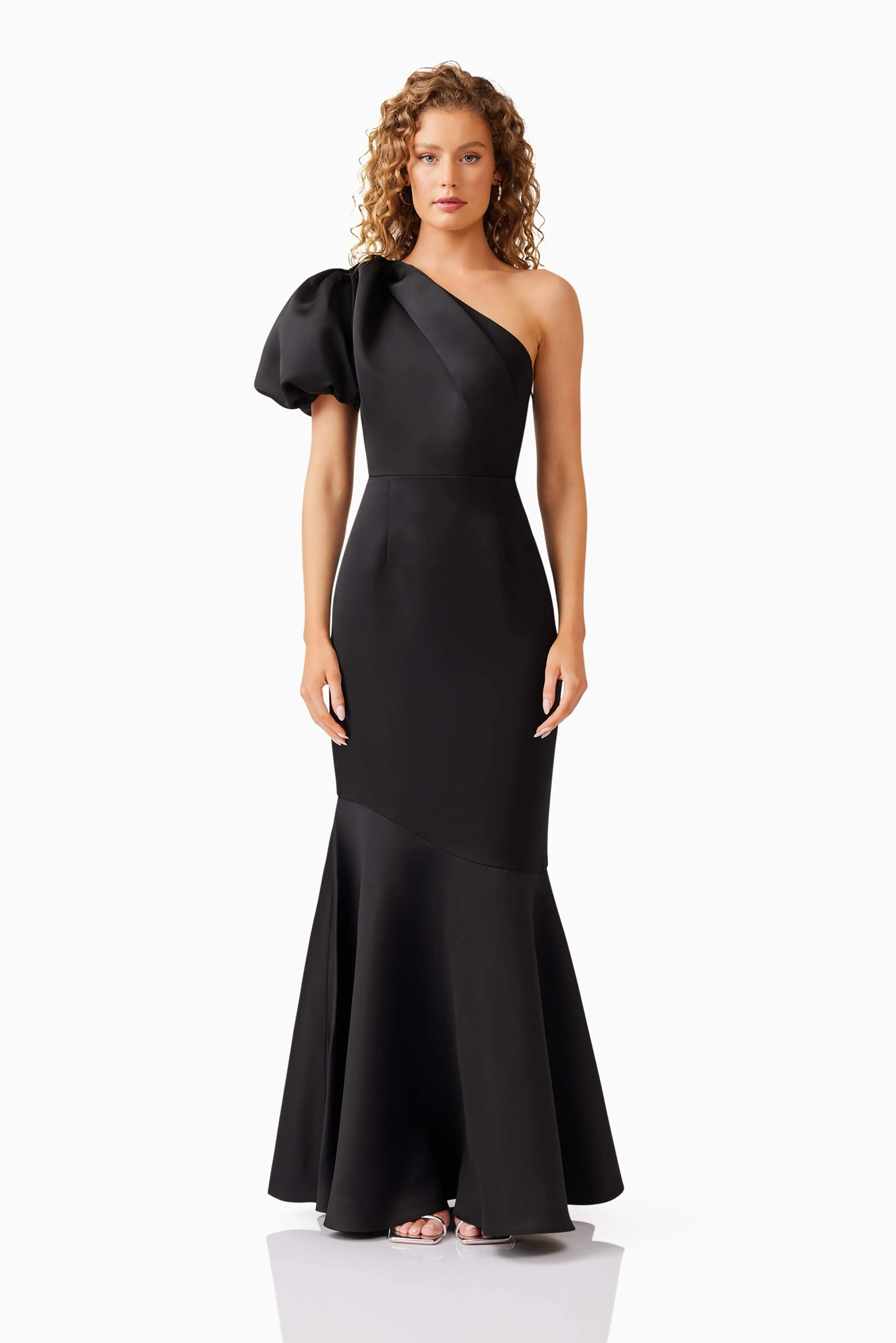 Blake One Shoulder Maxi Dress in Black