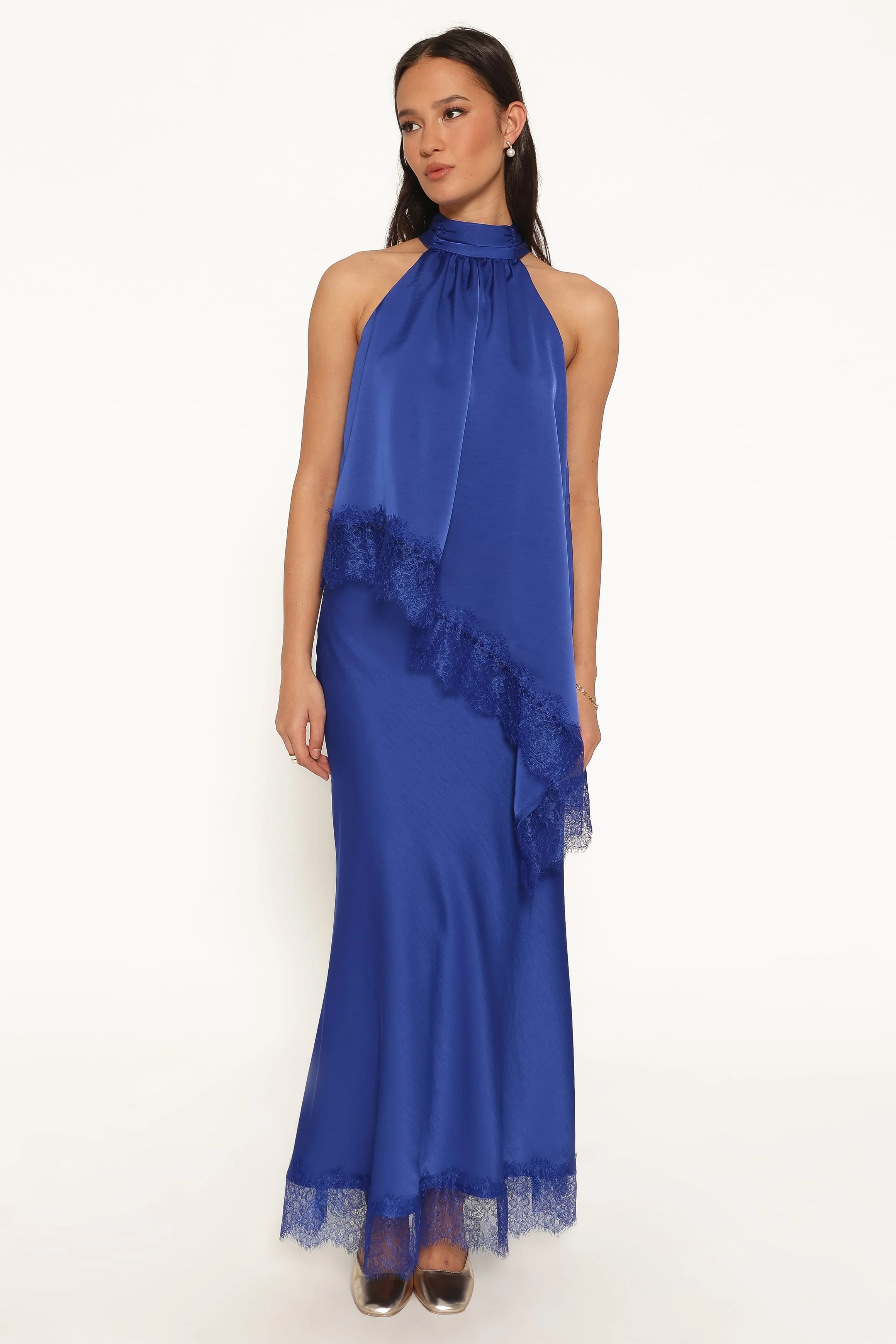 Zarni Halter Top - Lapis Blue