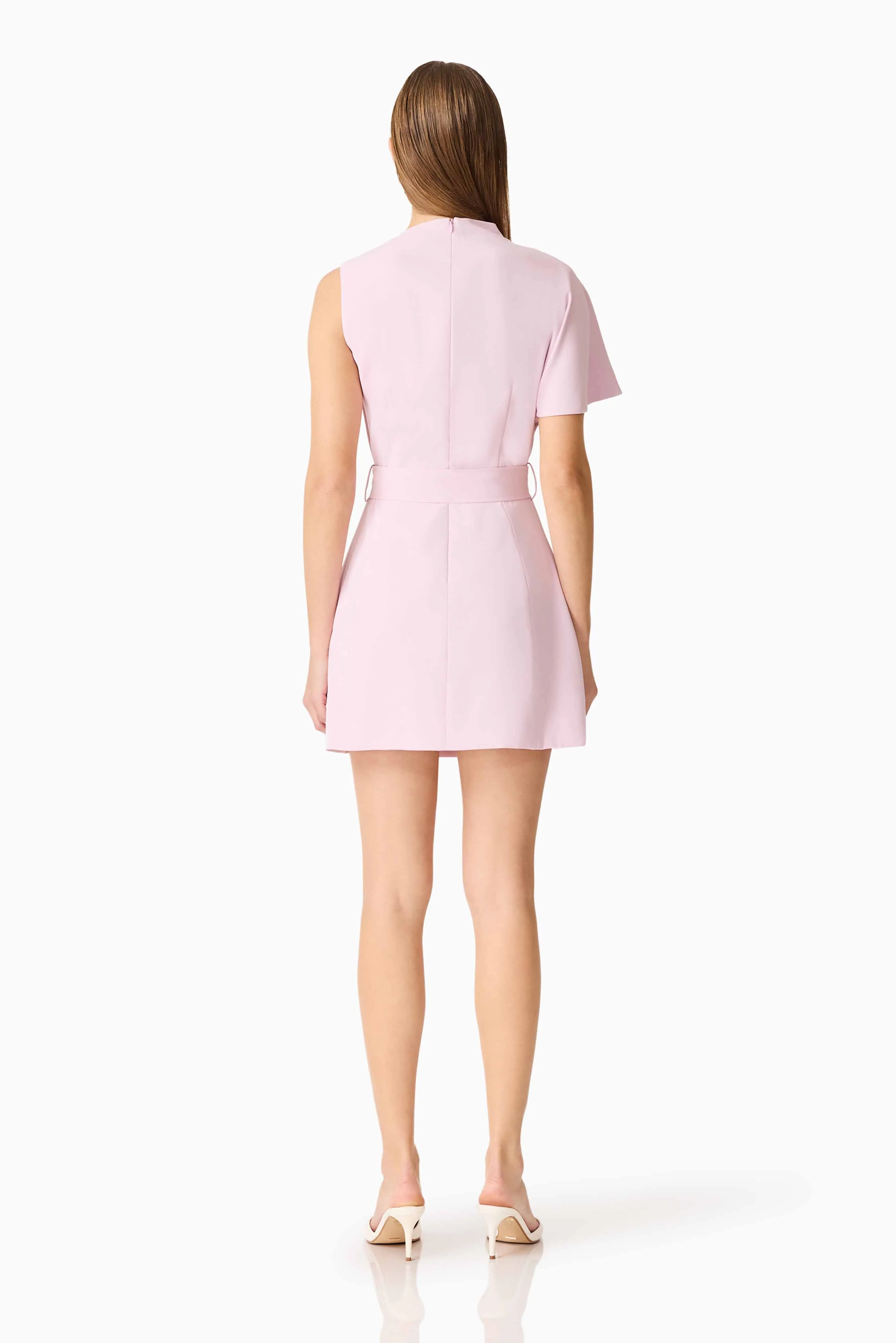 CURAAE Celie Mini Dress in Blush Pink