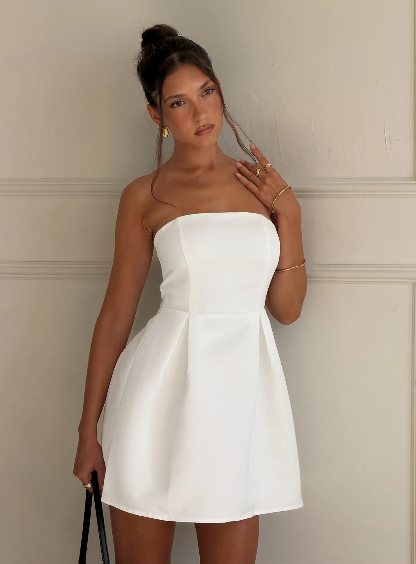 Spader Corset Mini Dress White