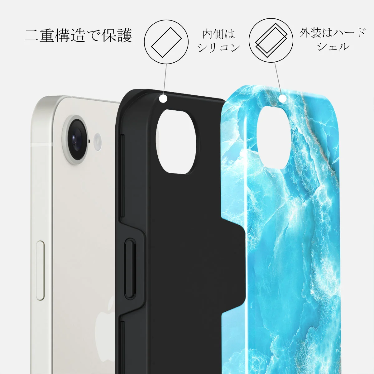 Ocean Waves - iPhone 16e ケース