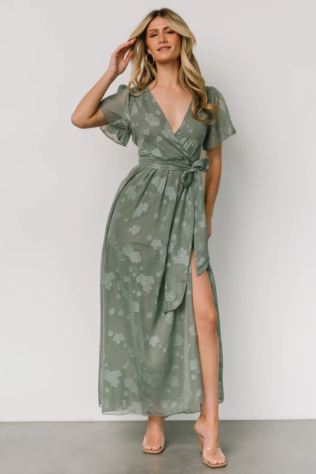 Faye Maxi Dress | Eucalyptus