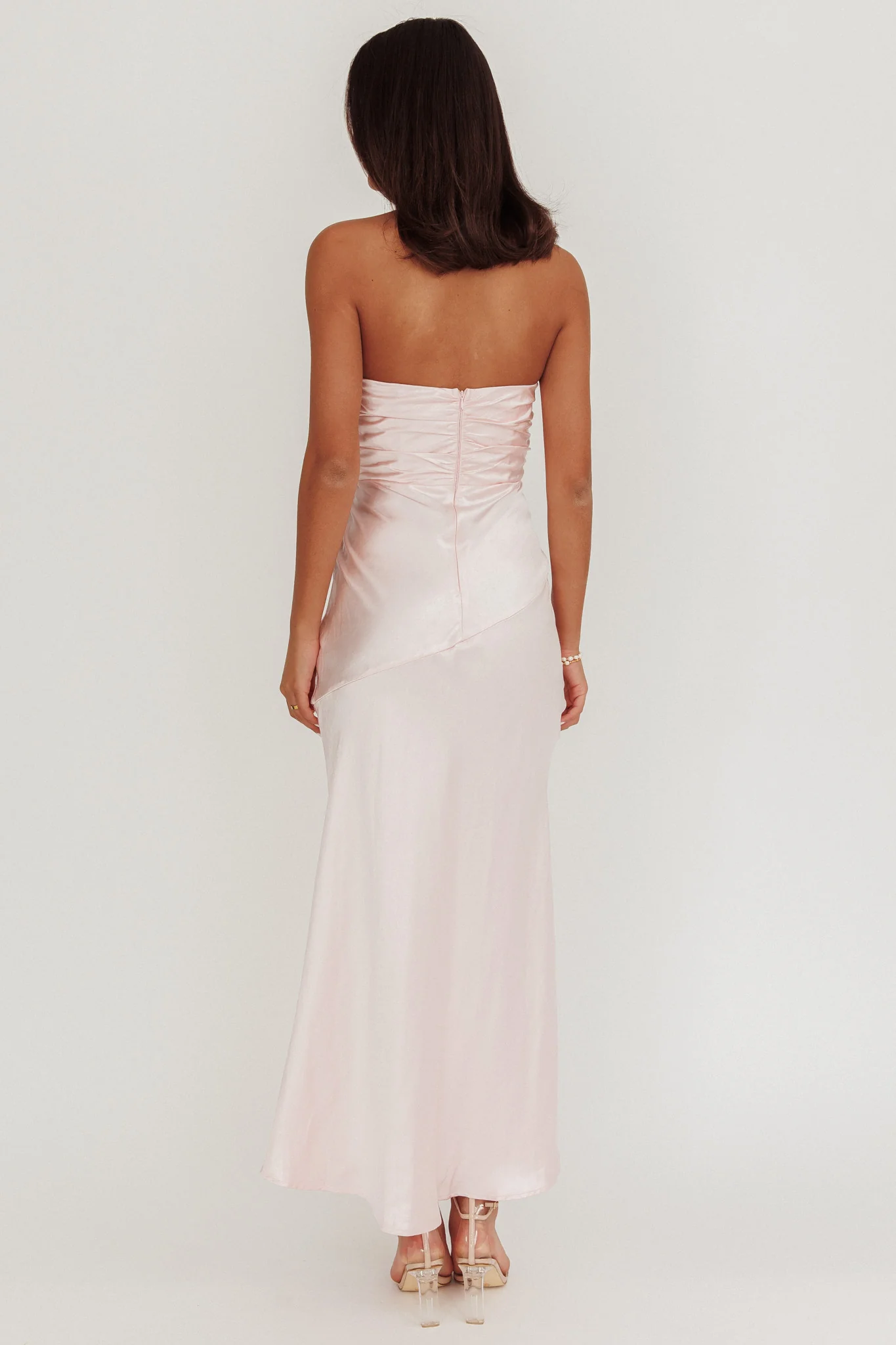 Blaise Asymmetric Neckline Maxi Dress Pink - luluinthesky