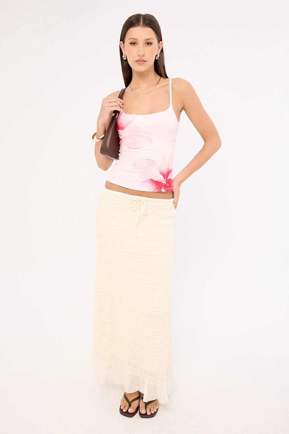 Luck & Trouble Loula Bloom Cami Top Pink