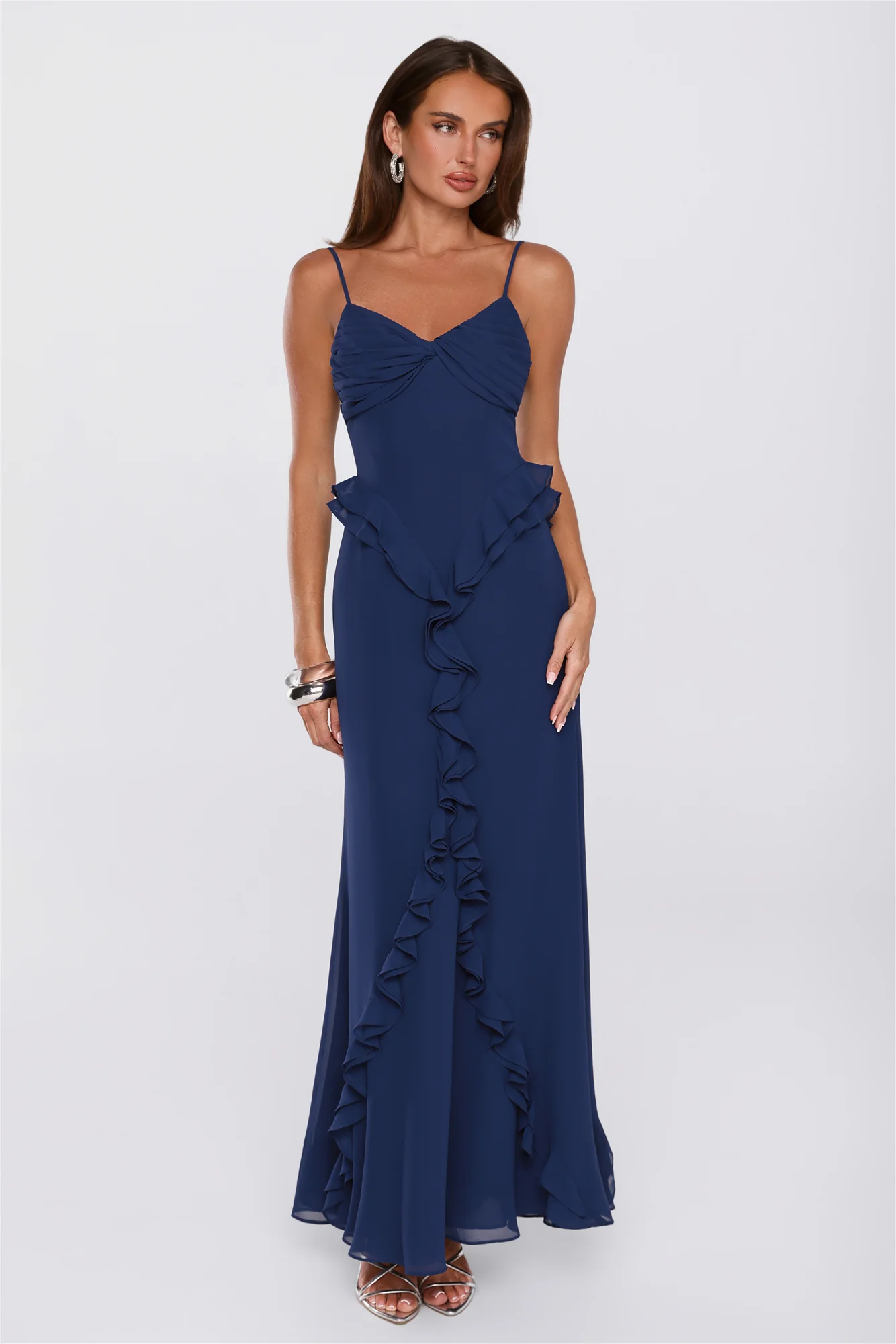 Balmy Nights Club Maxi Dress Navy