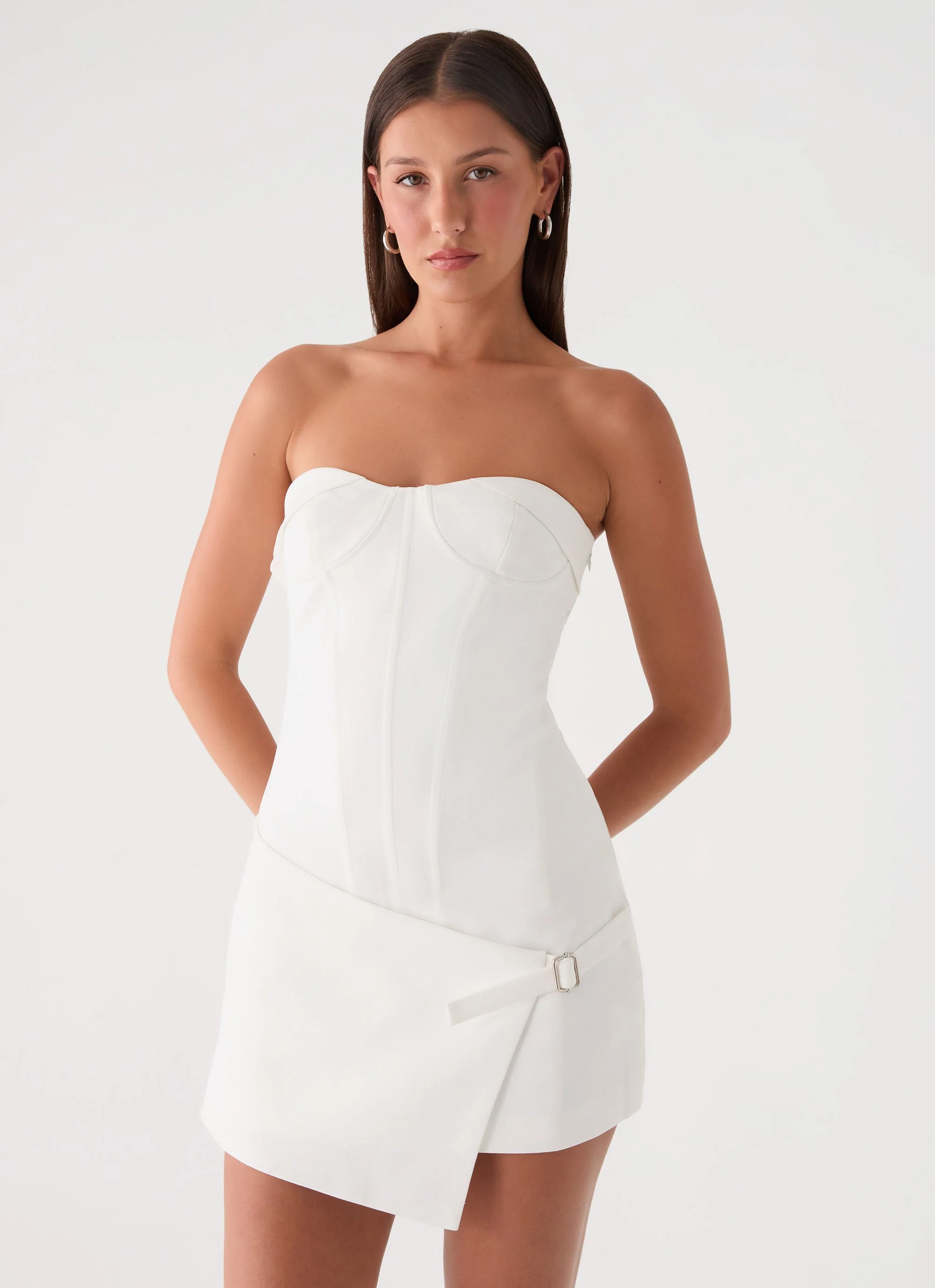 Jennah Mini Dress - White Dove