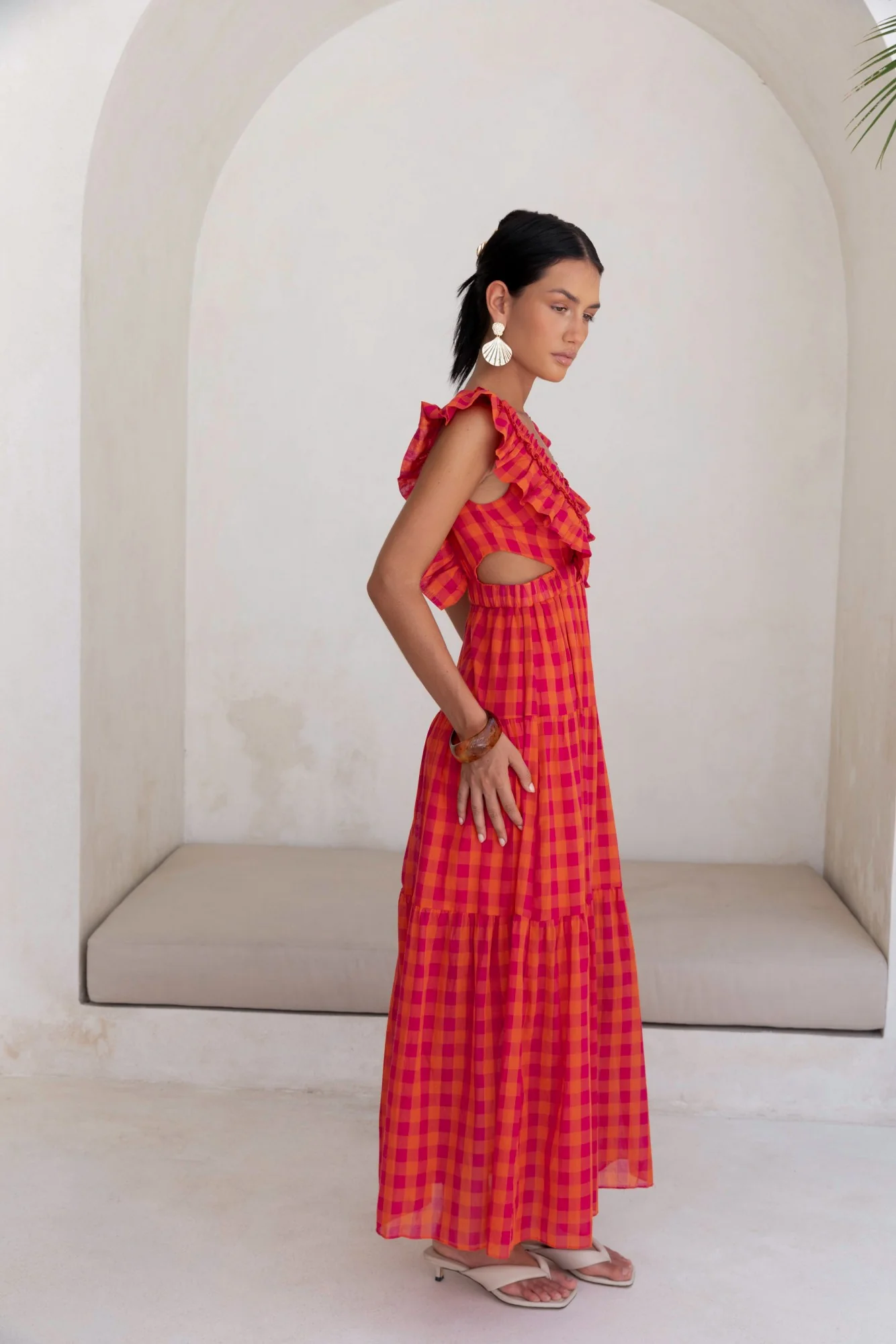 Sunset Picnic Maxi Dress Pink - luluinthesky