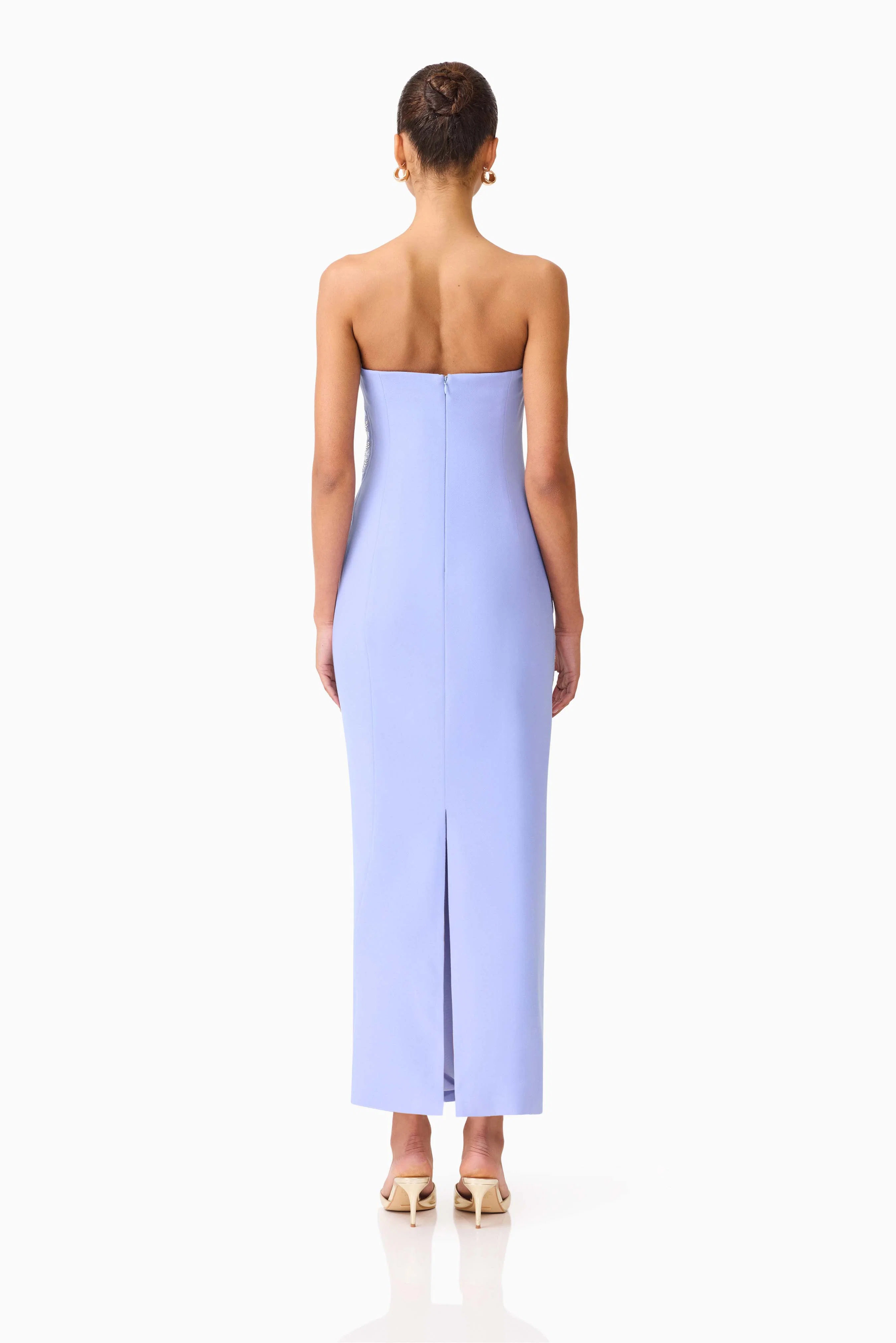 Mira Strapless Gown in Blue