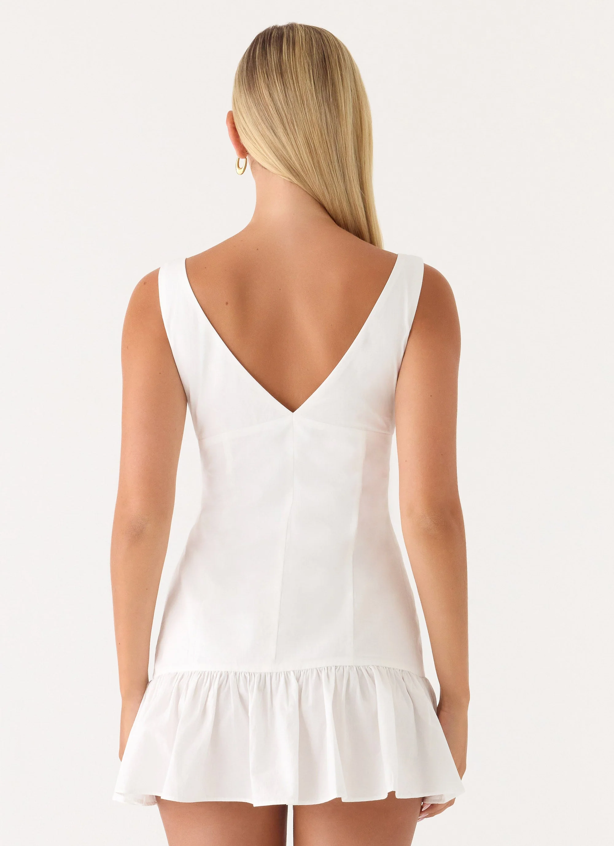 Gretel Mini Dress - White - luluinthesky