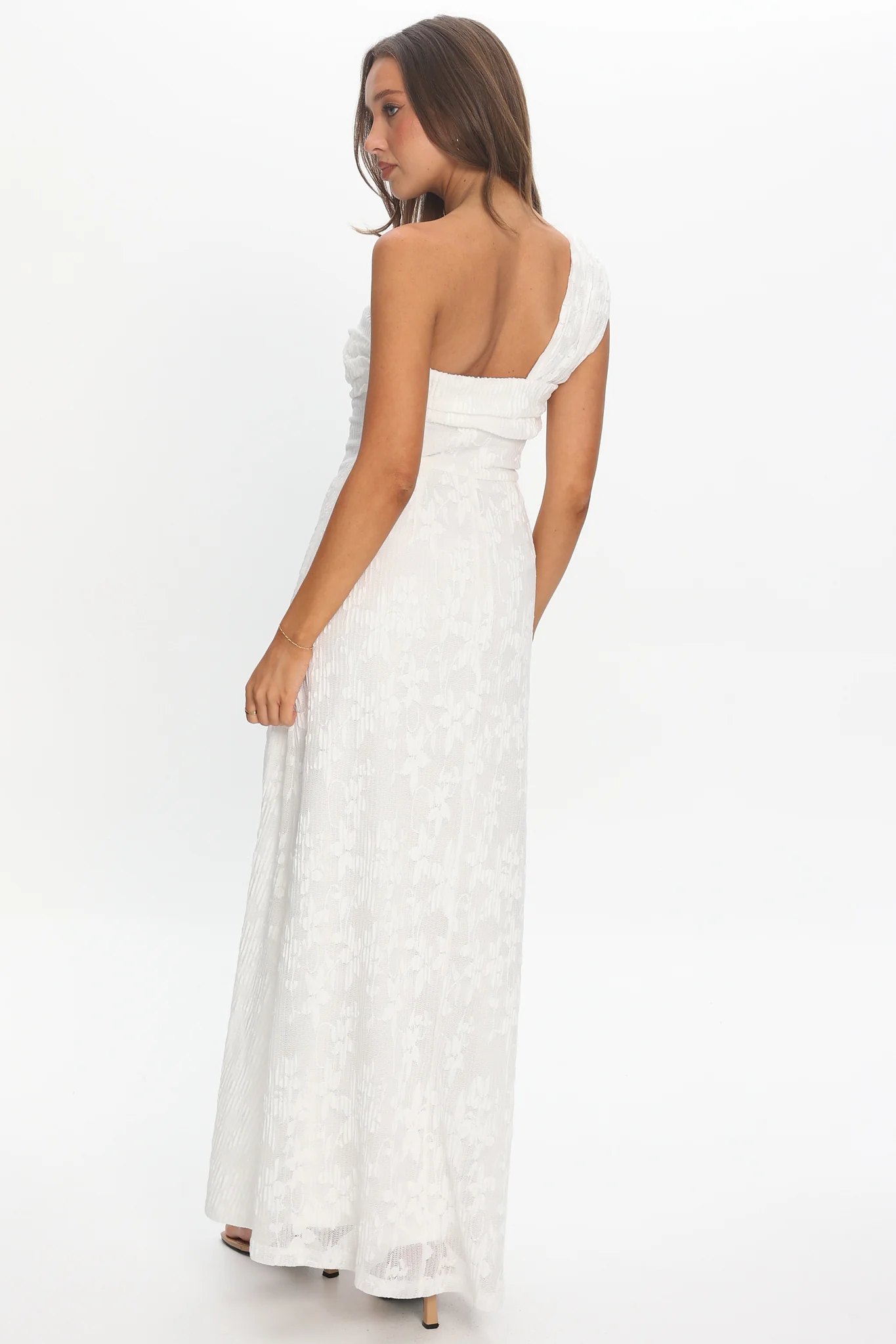 Azure Sun Drop Waist Maxi Dress Lace Off White - luluinthesky