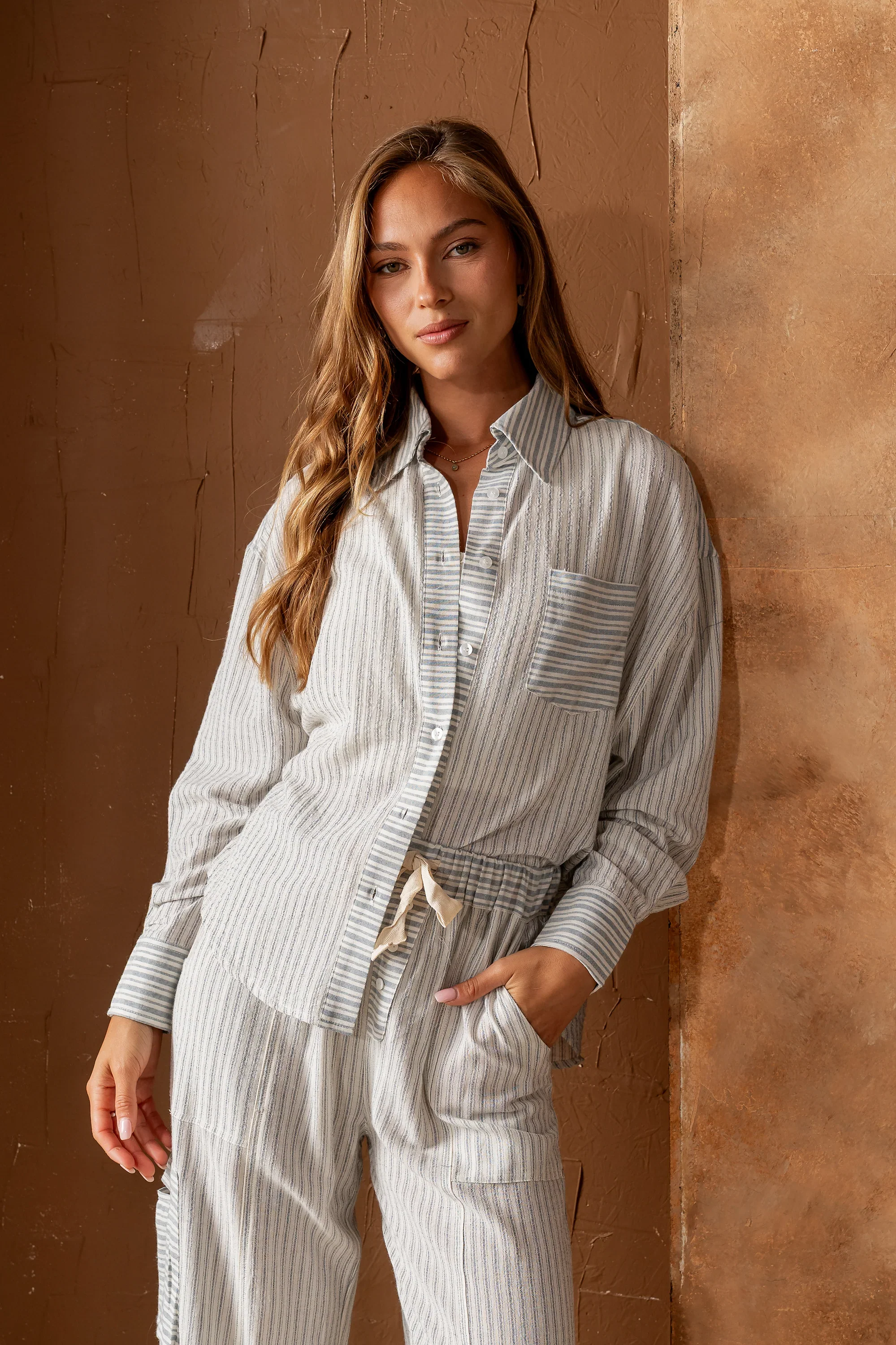 Diana Striped Button Up