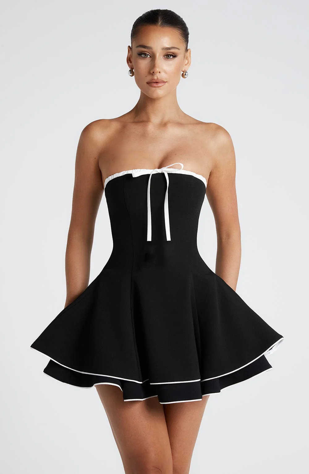 Juno Mini Dress - Black/White - luluinthesky