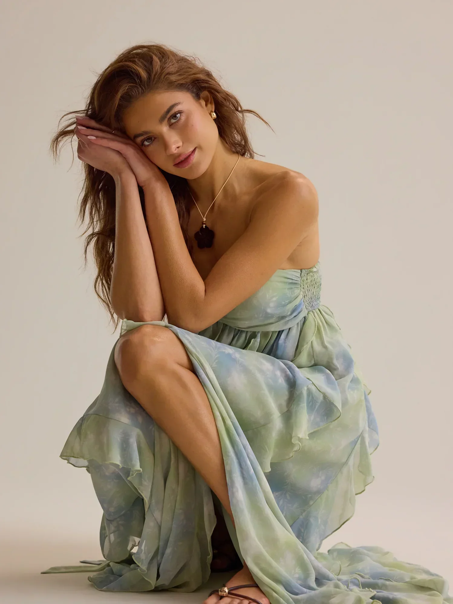 Harvey Ruffle Maxi Dress - luluinthesky