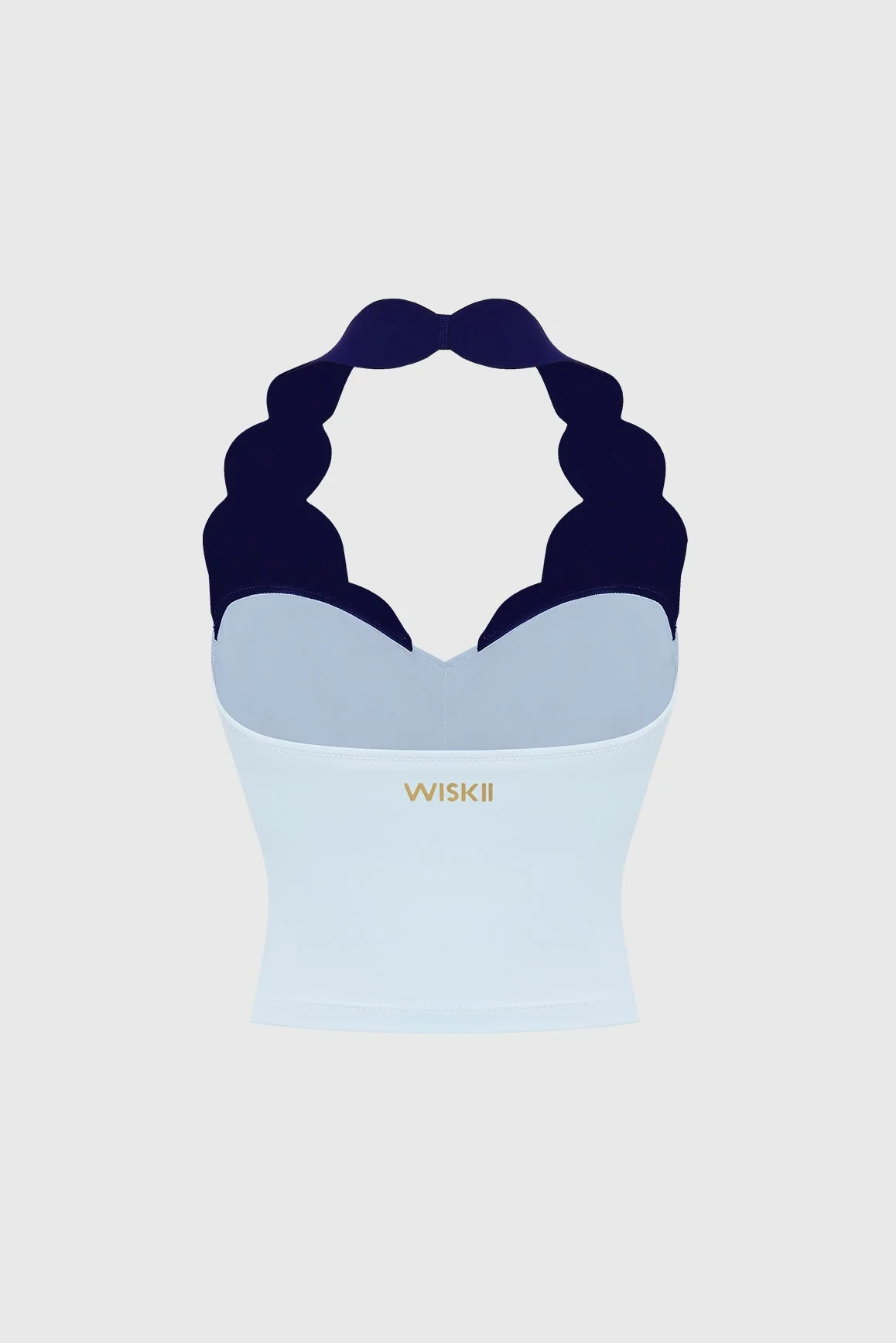 Riviera Scallop Contrast Halter Tank