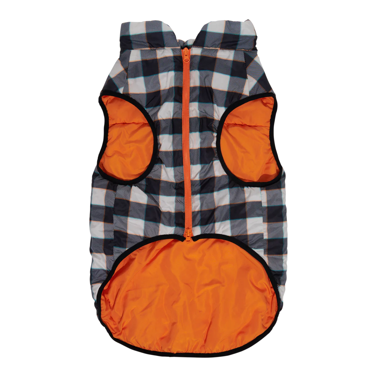 Plaid To The Bone Dog Puffer Vest