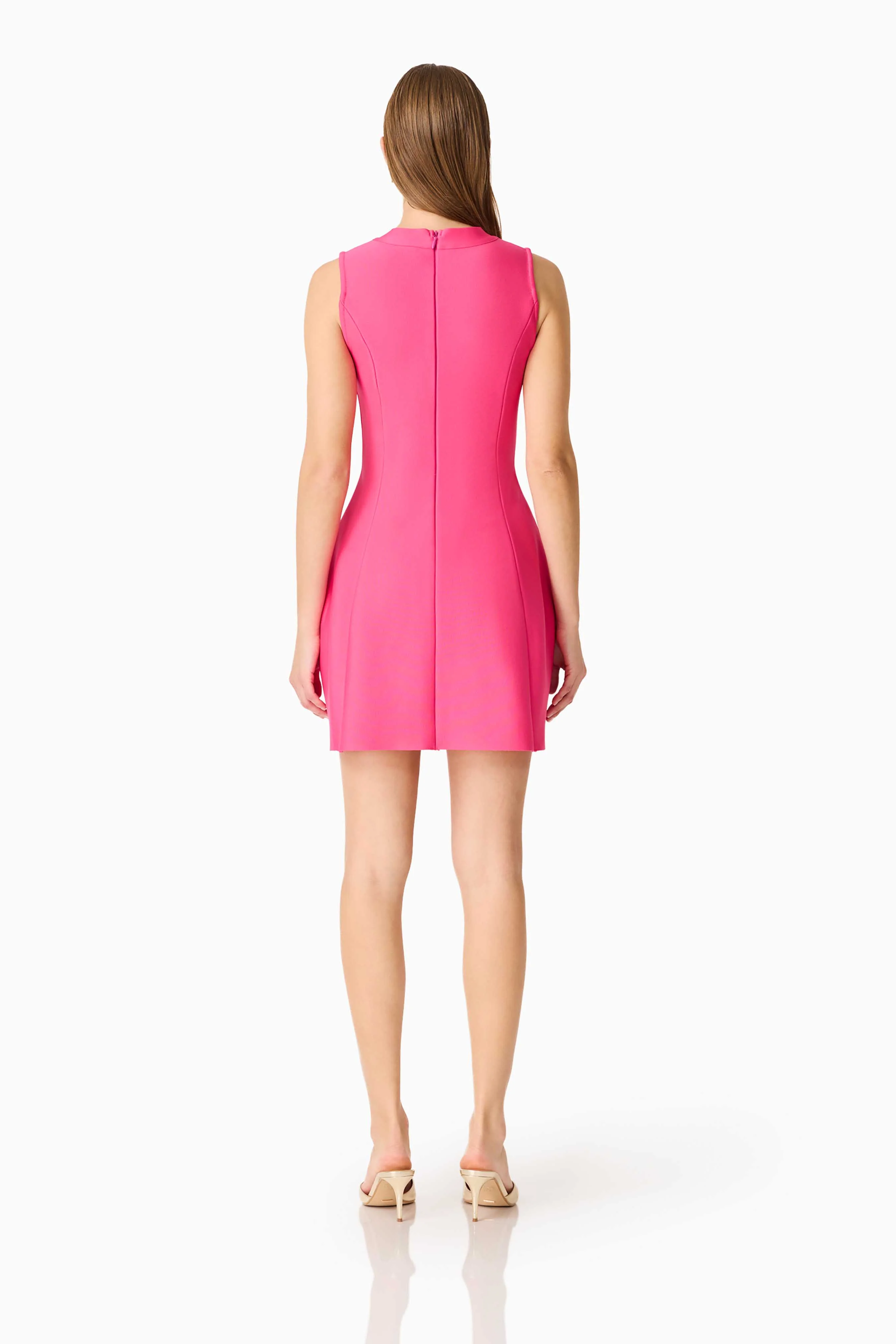 Opline Tulip Mini Dress in Hot Pink