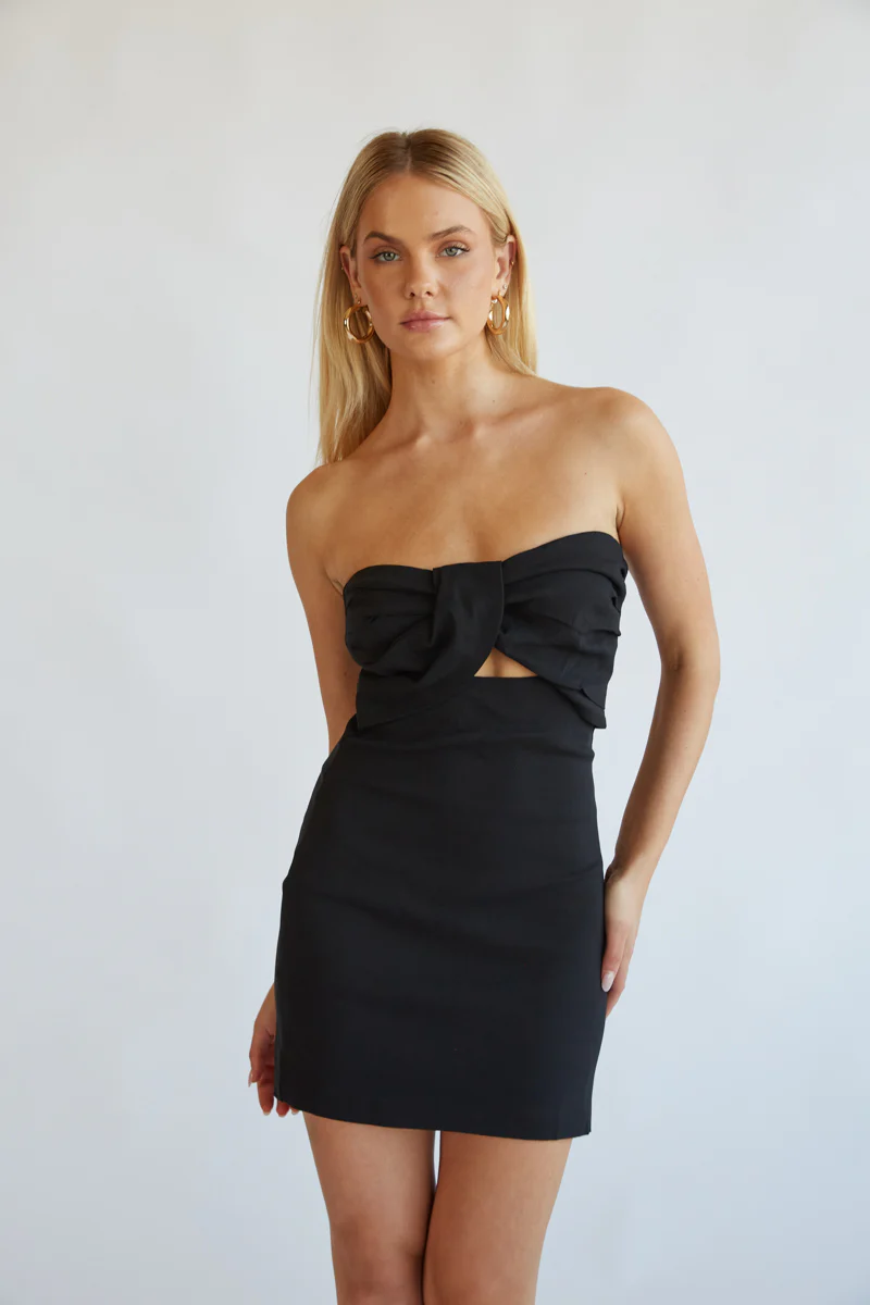 Kynlee Twist Front Mini Dress - luluinthesky