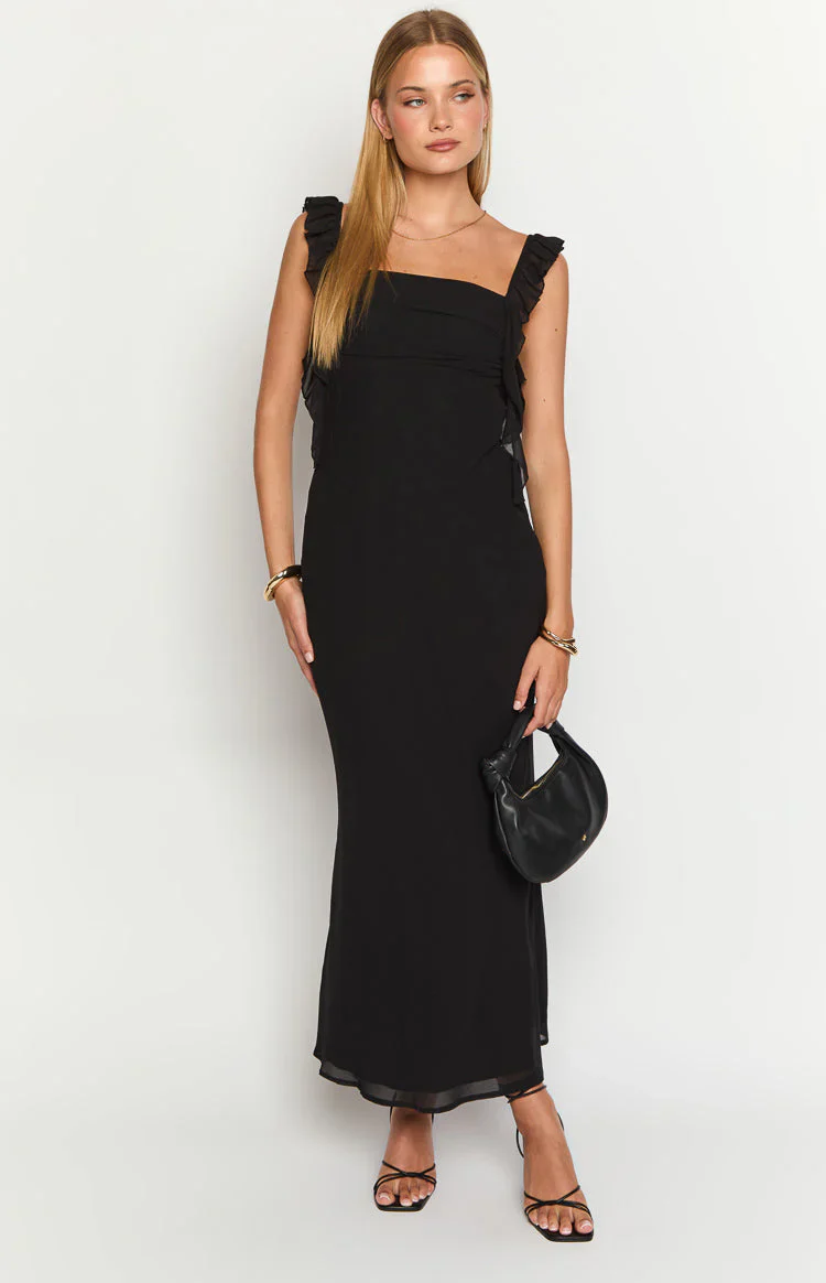 Fortuna Black Maxi Dress
