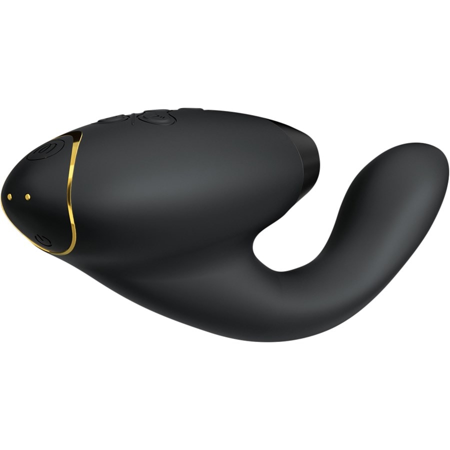 Womanizer Duo 2 Luksusowy podwójny stymulator z technologią Pleasure Air dla łechtaczki i wibracjami dla punktu G Czarny