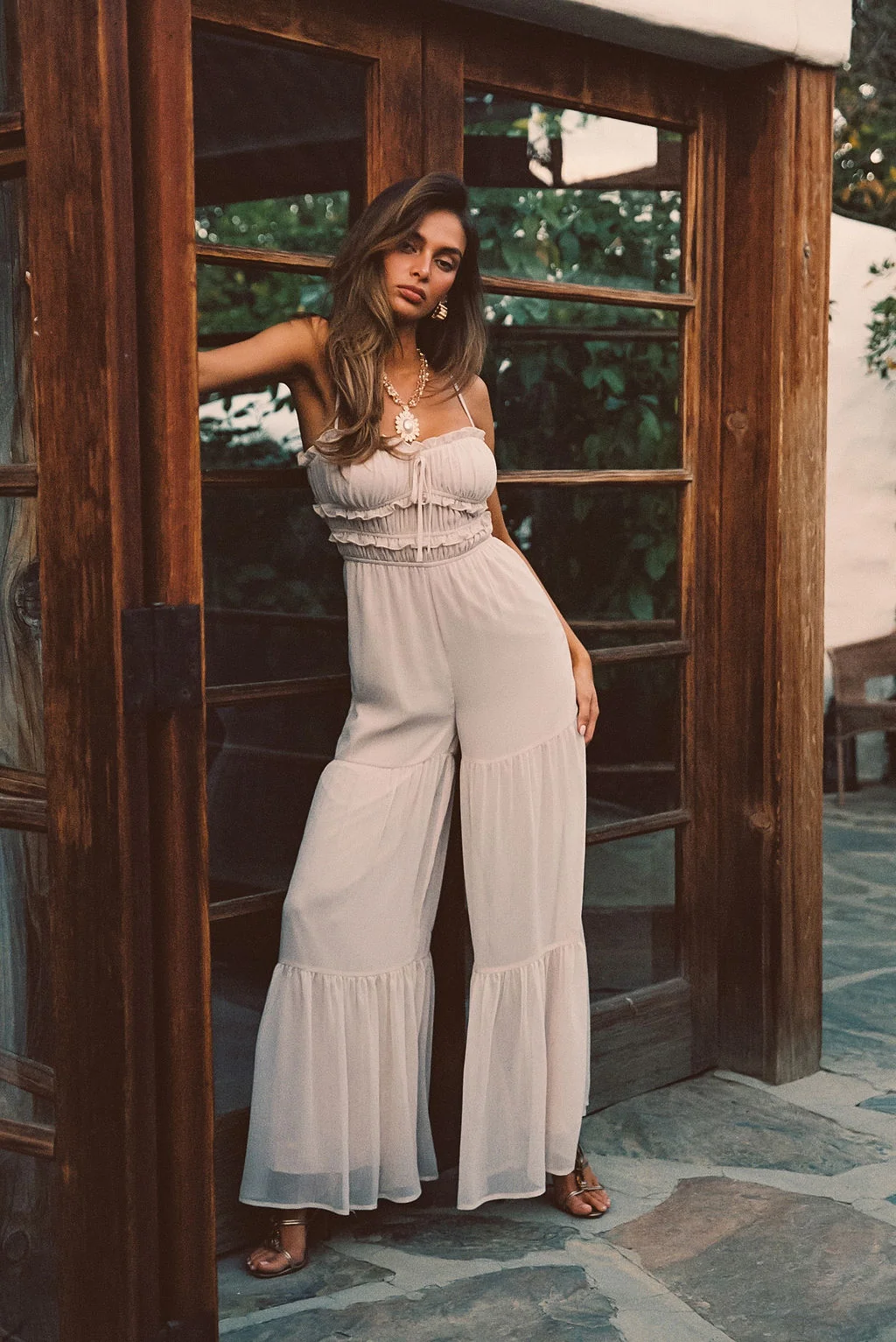 Dahlia Blush Chiffon Jumpsuit