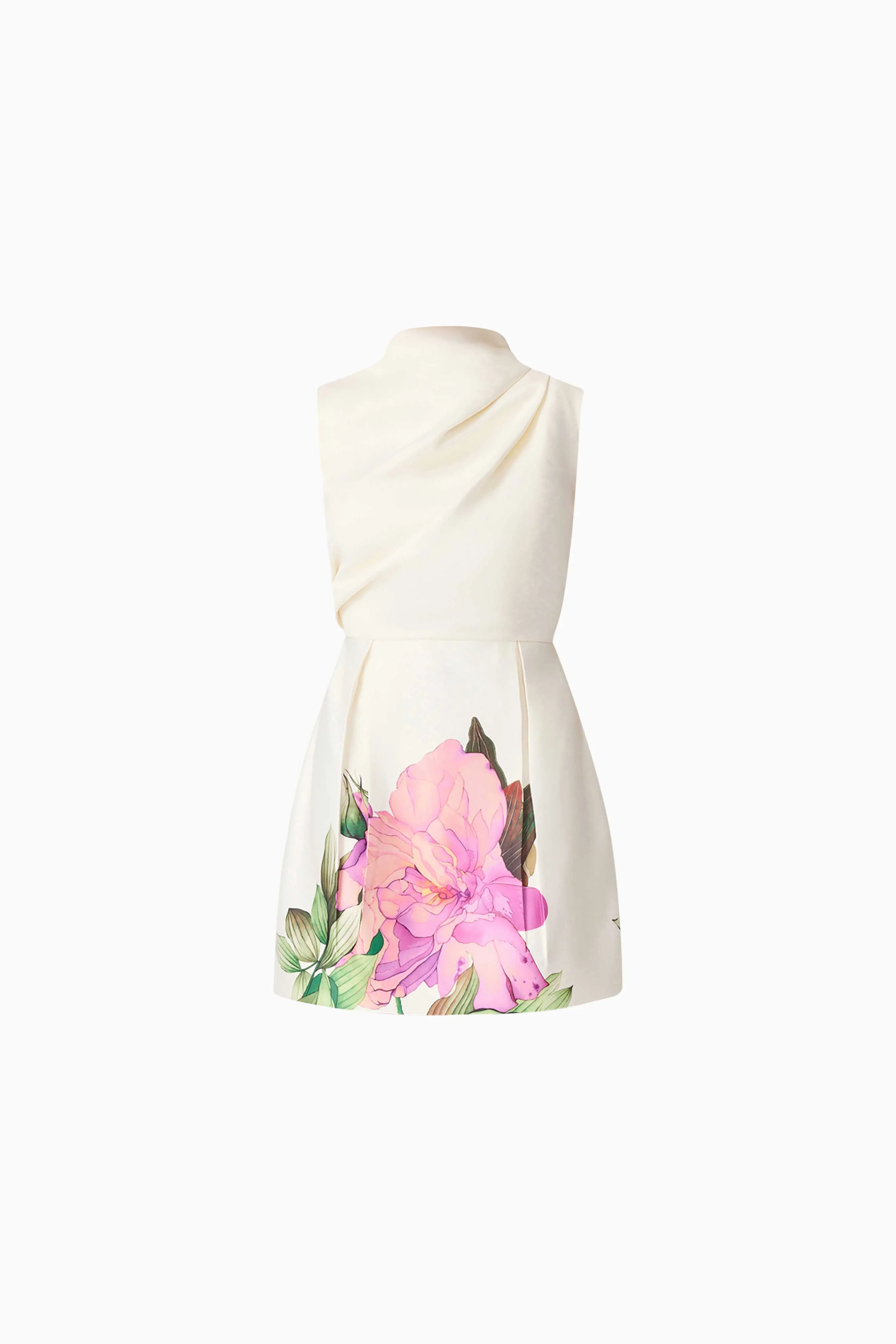 Azelie Asymmetrical Mini Dress in White