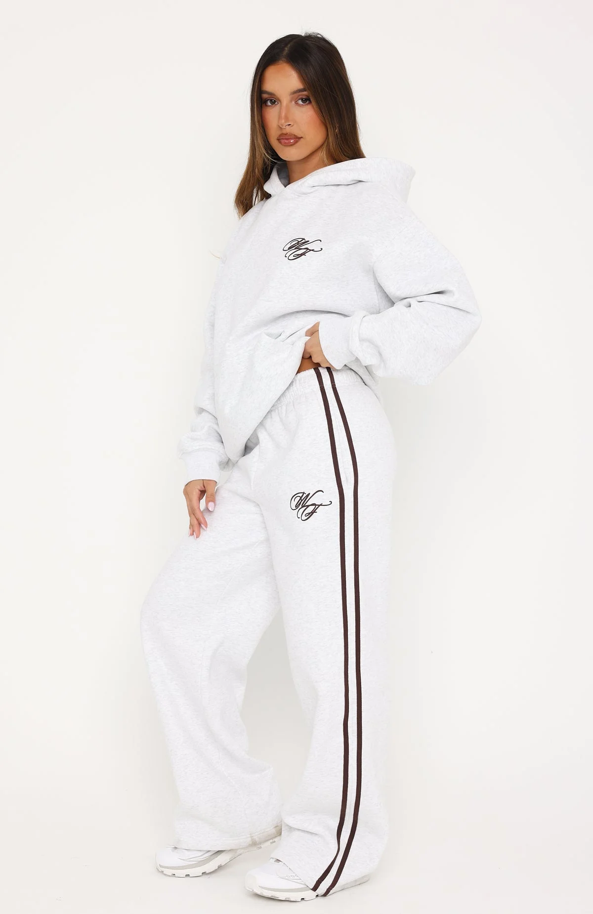 Studio 17 Raven Wide Leg Sweatpants Grey Marle