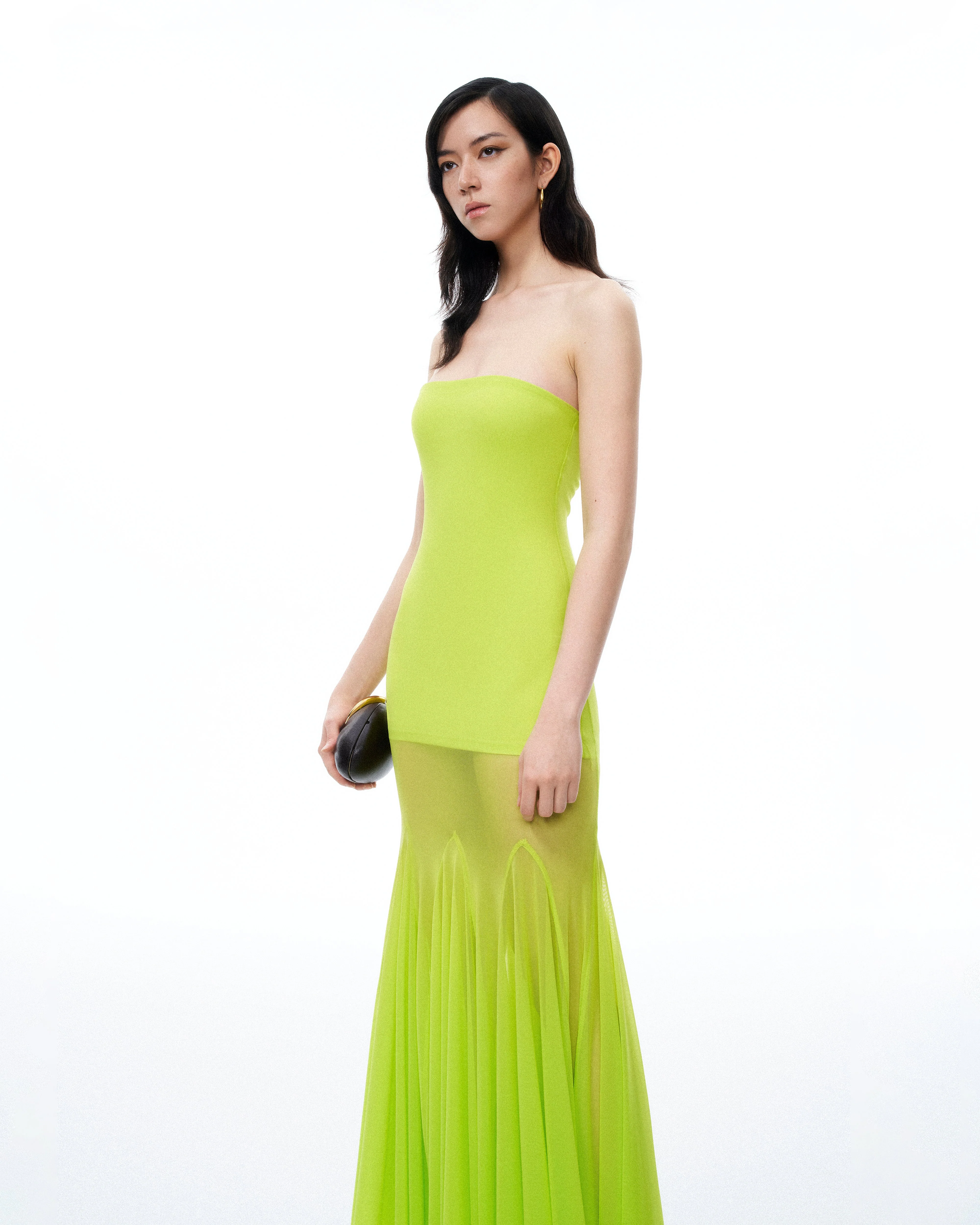 Thalassa Mesh Dress - Lime Green - FASHION NOB
