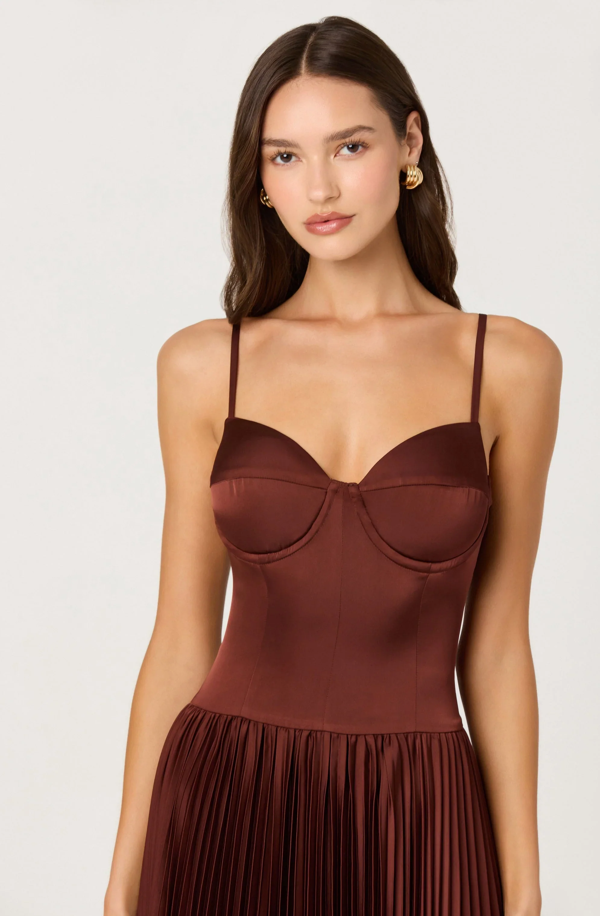 Elyssa Satin Midi Dress