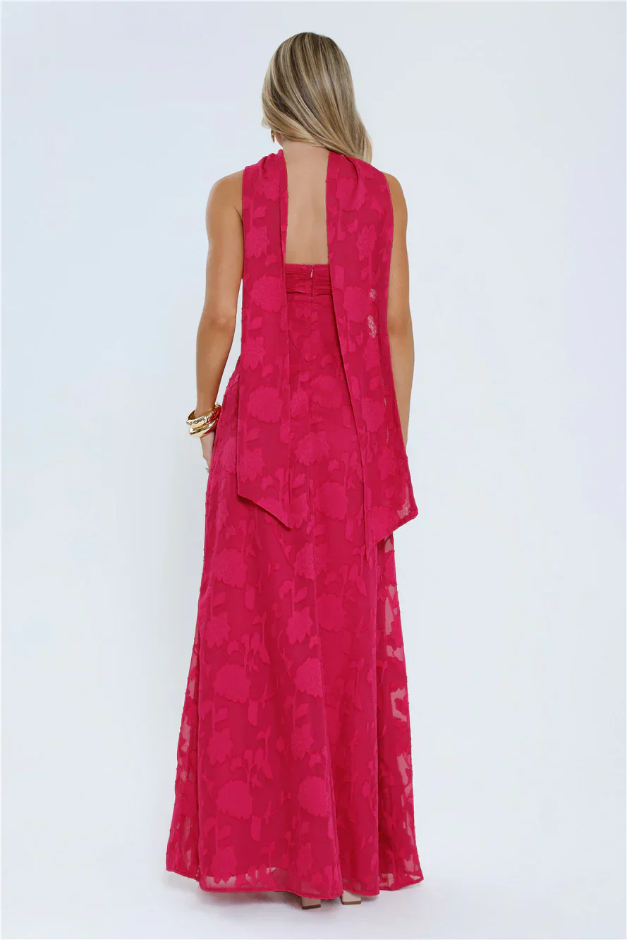 Flirt With Fire Maxi Dress Pink - luluinthesky