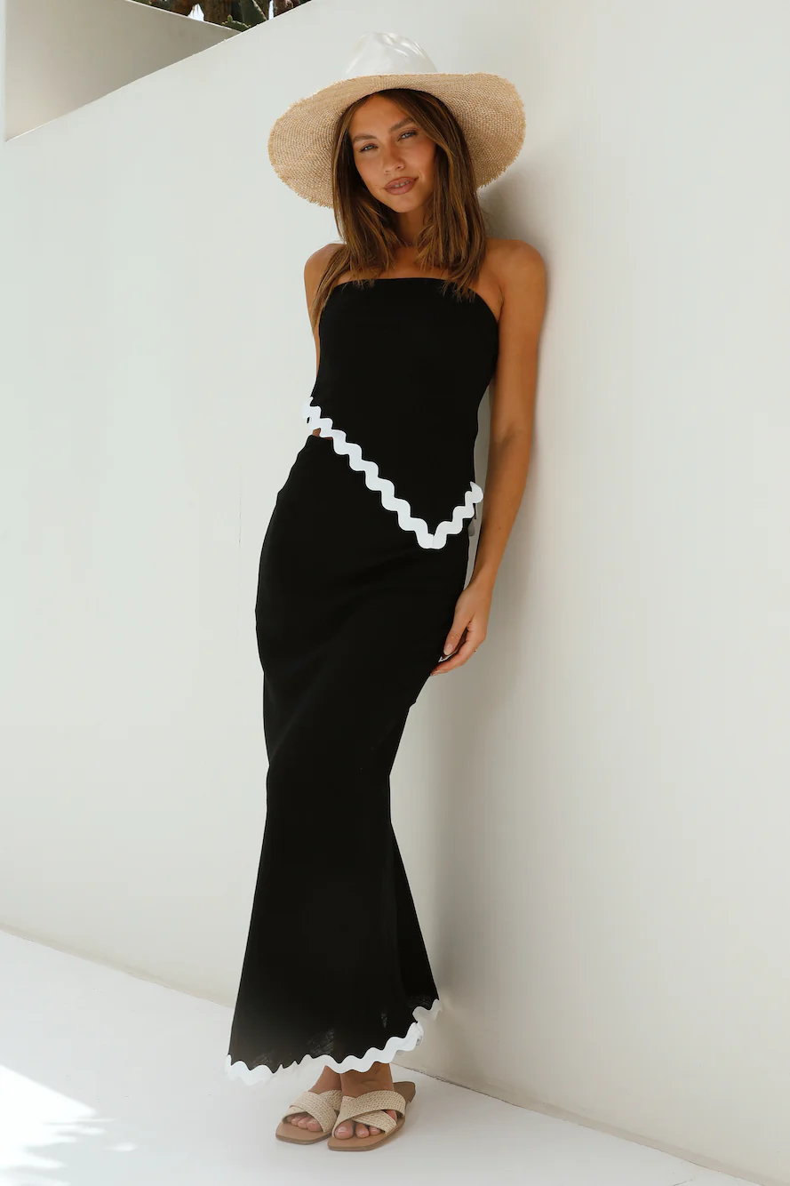 Found You Asymmetrical Top Black - luluinthesky