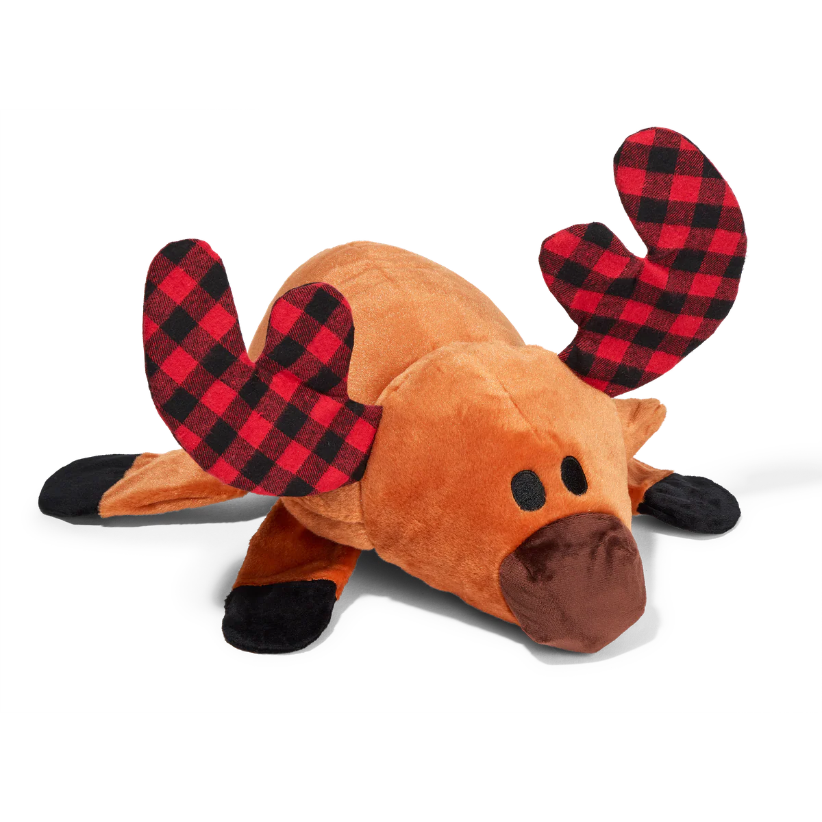 Buffalo Plaid Blitzen Plush Tug + Extra-Large Dog Toy