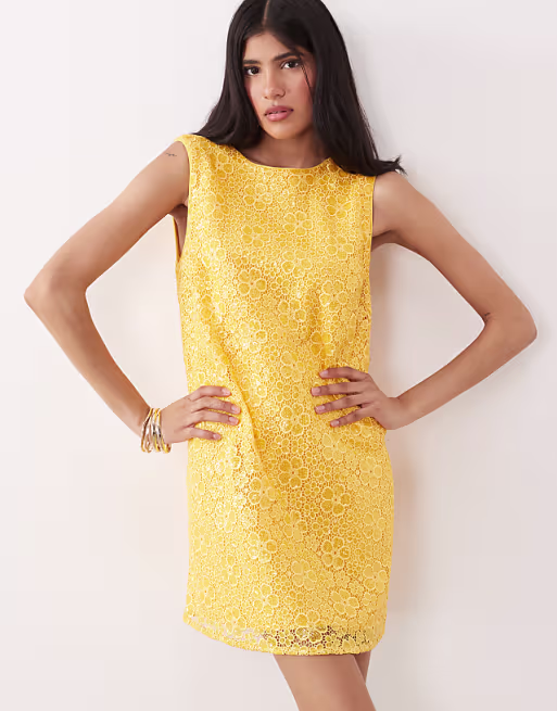 Dream Sister Jane Citrus sequin round neck sleeveless mini dress in orange
