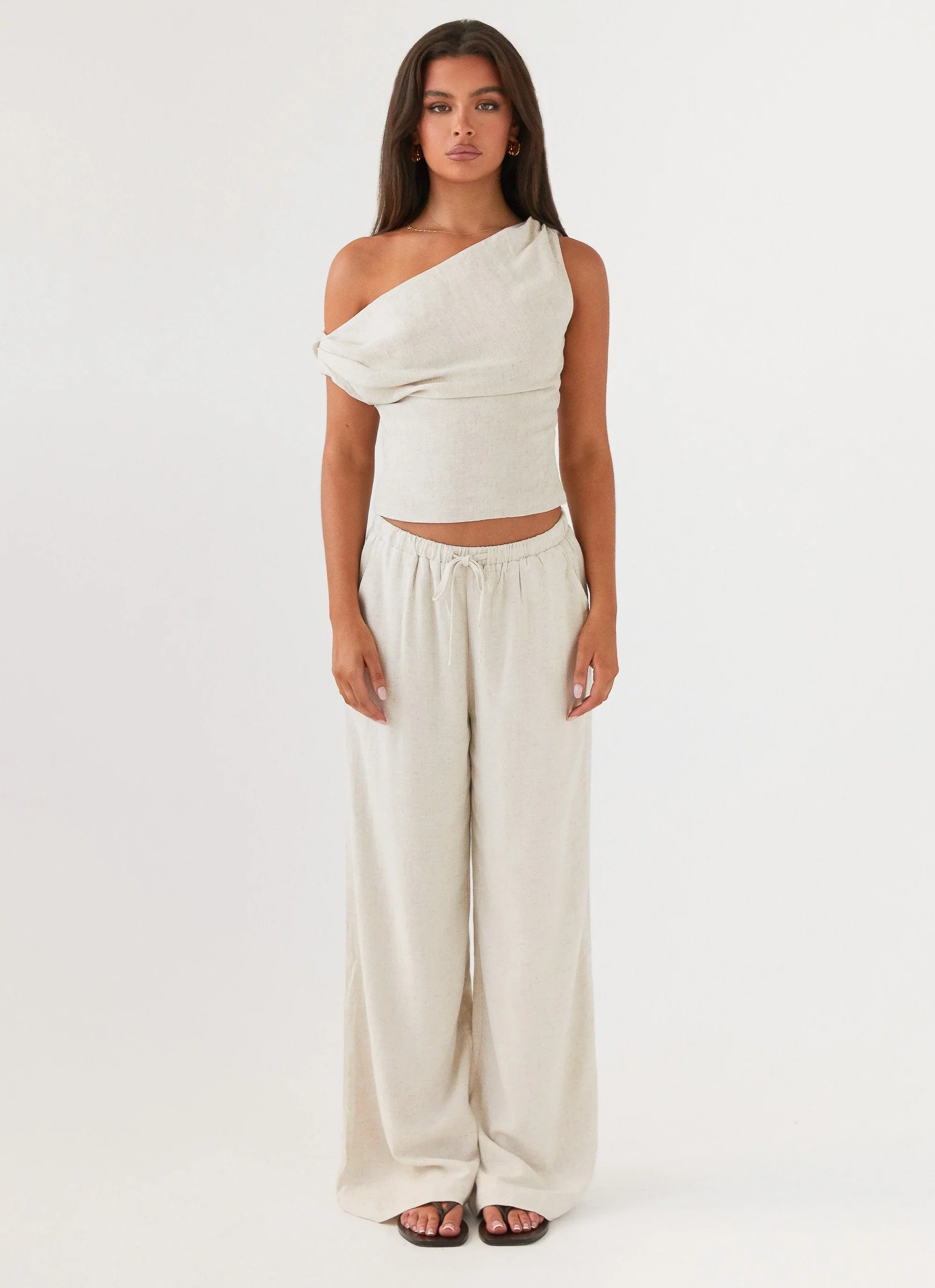 Set Sail Linen Pants - Oat