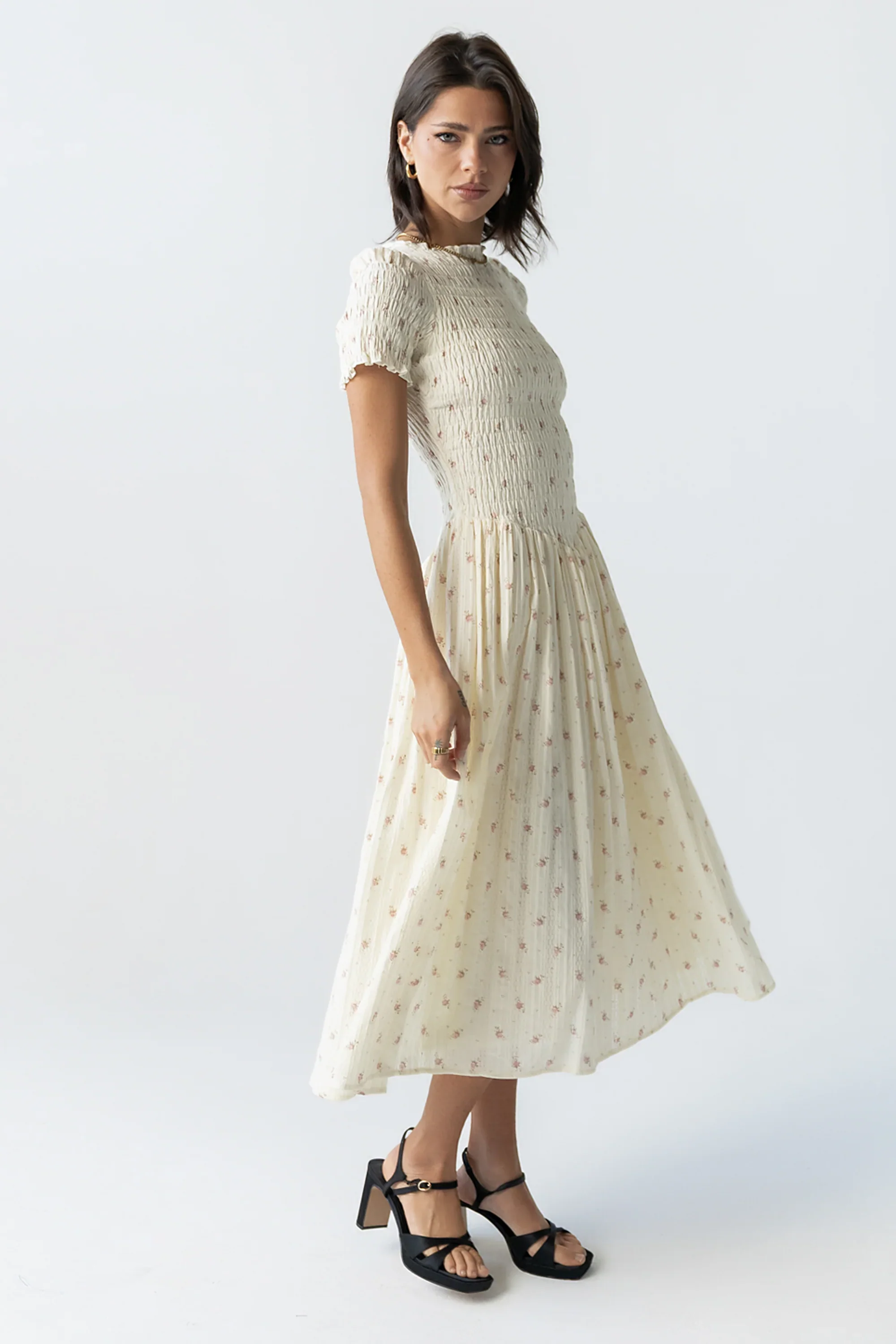 Jenny Smocked Midi Dress - luluinthesky