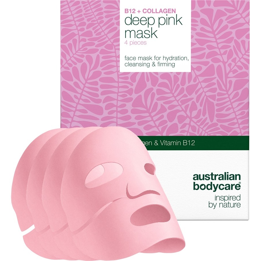 Australian Bodycare Maseczki na twarz B12 + Collagen Deep Pink Mask