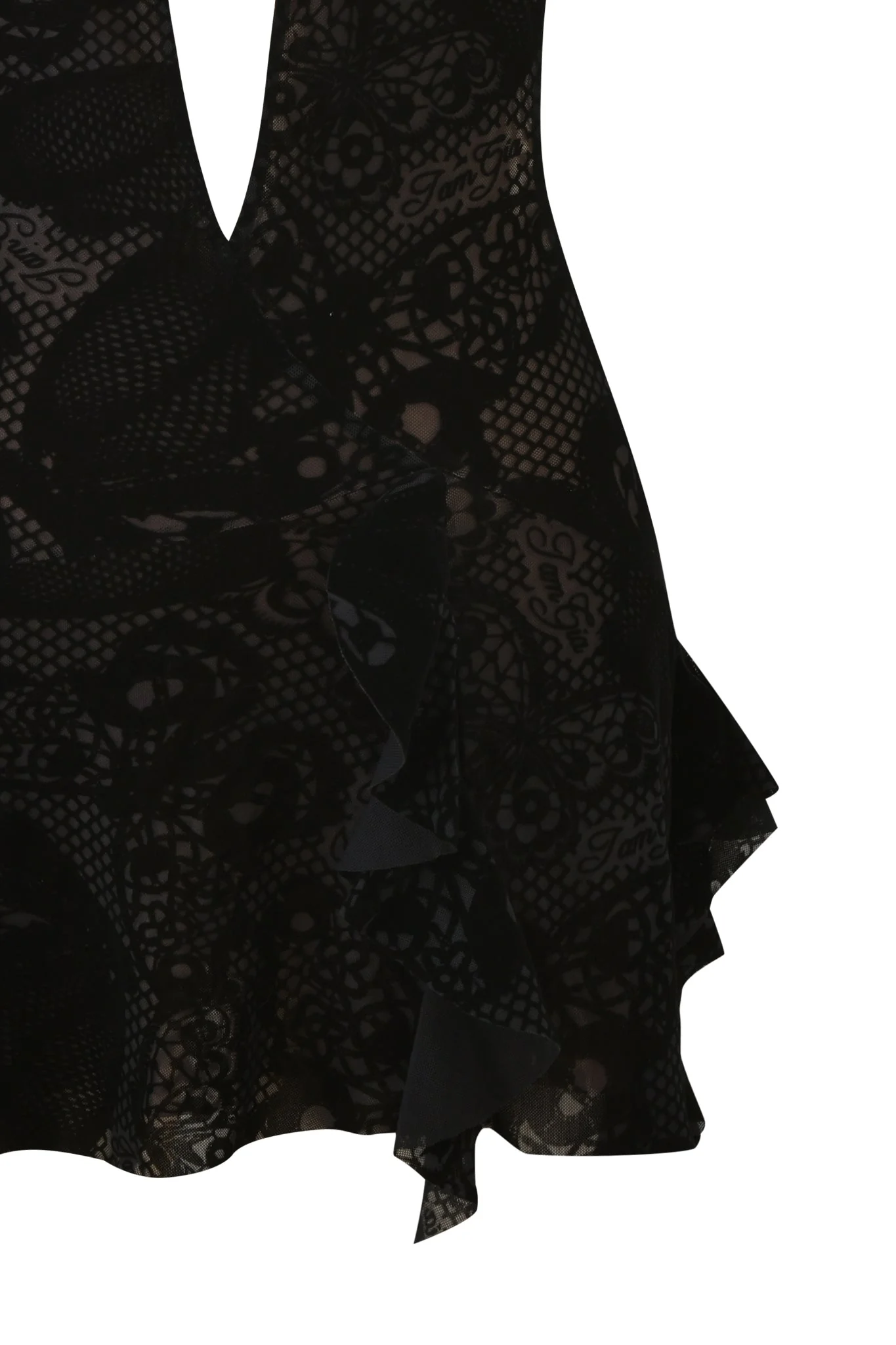 Irisia Mini Dress - Burn Out Black