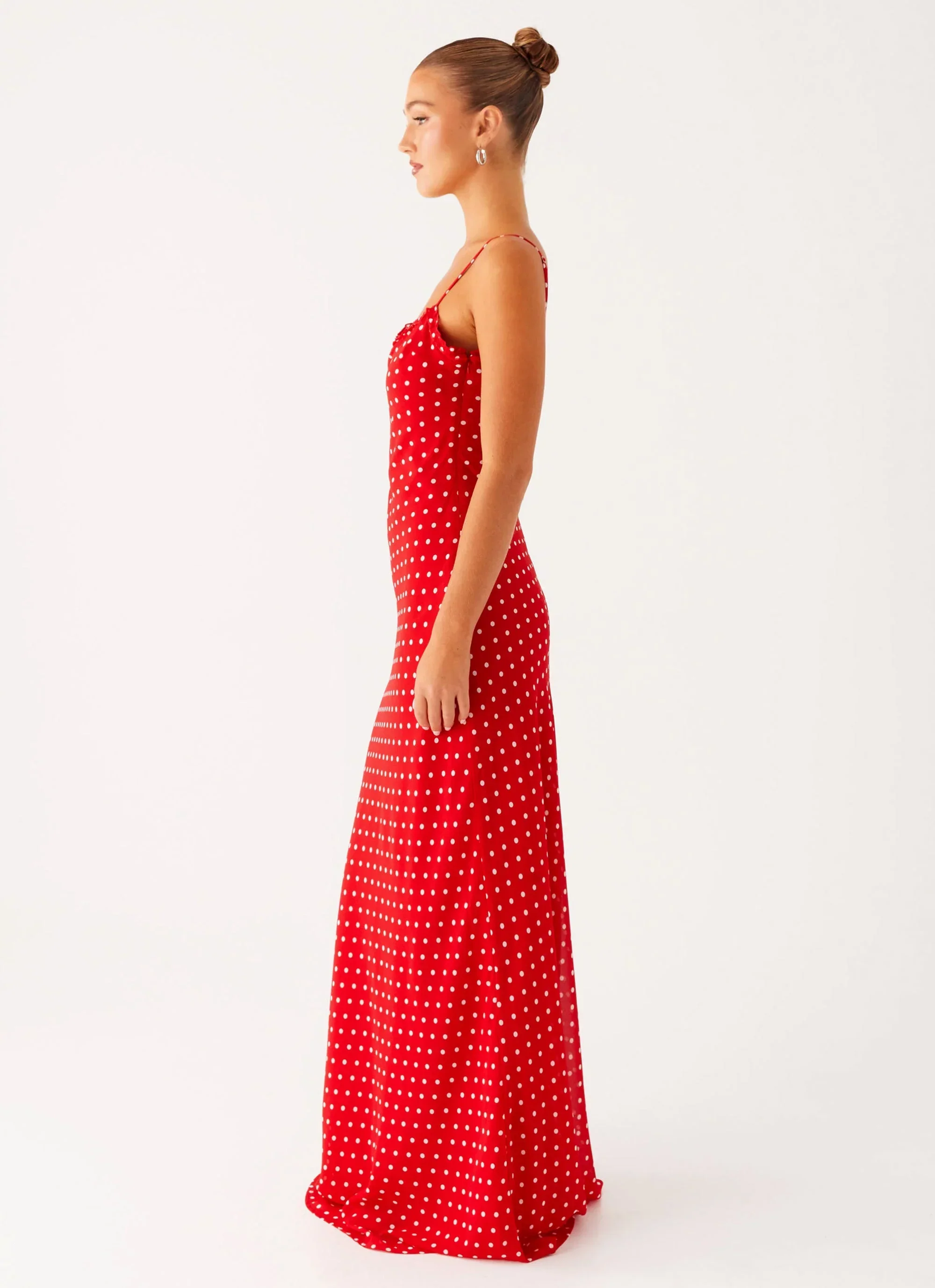 Pareo Maxi Dress - Red Polka Dot - luluinthesky