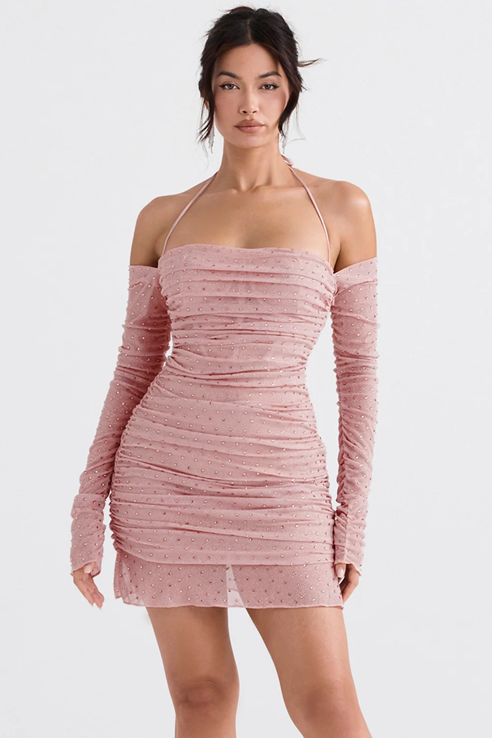 Soft Pink Crystallised Dress