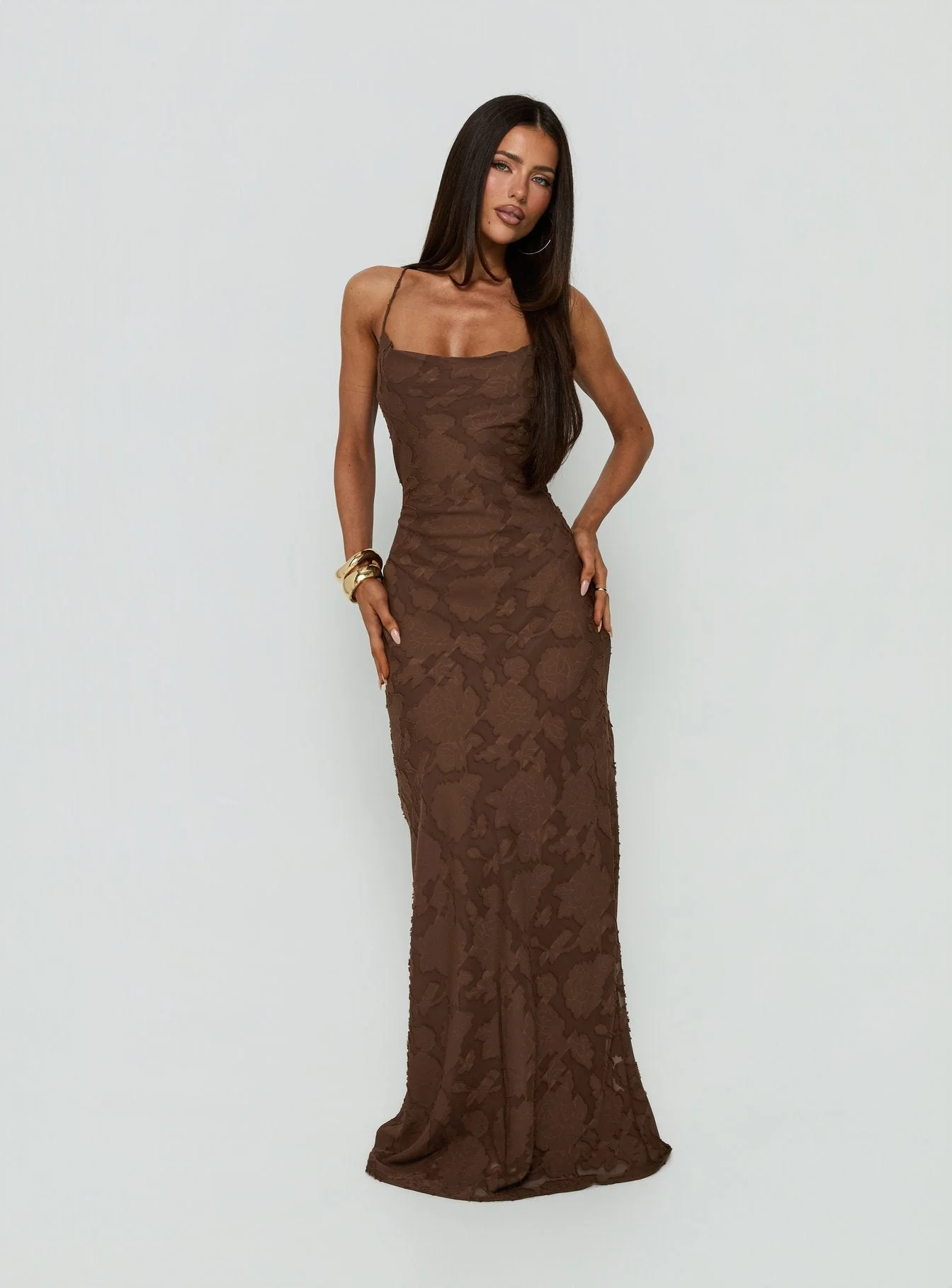 Celena Maxi Dress Brown