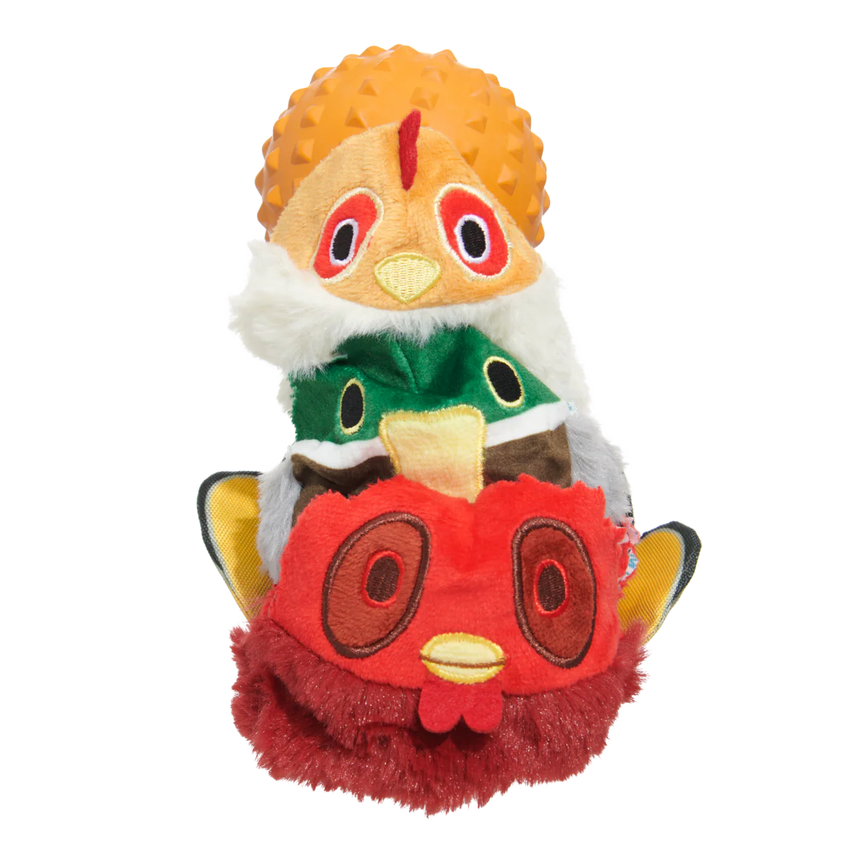 Tough Stuffed Turducken Durable Super Chewer 2-in-1 Rip and Reveal Dog Toy