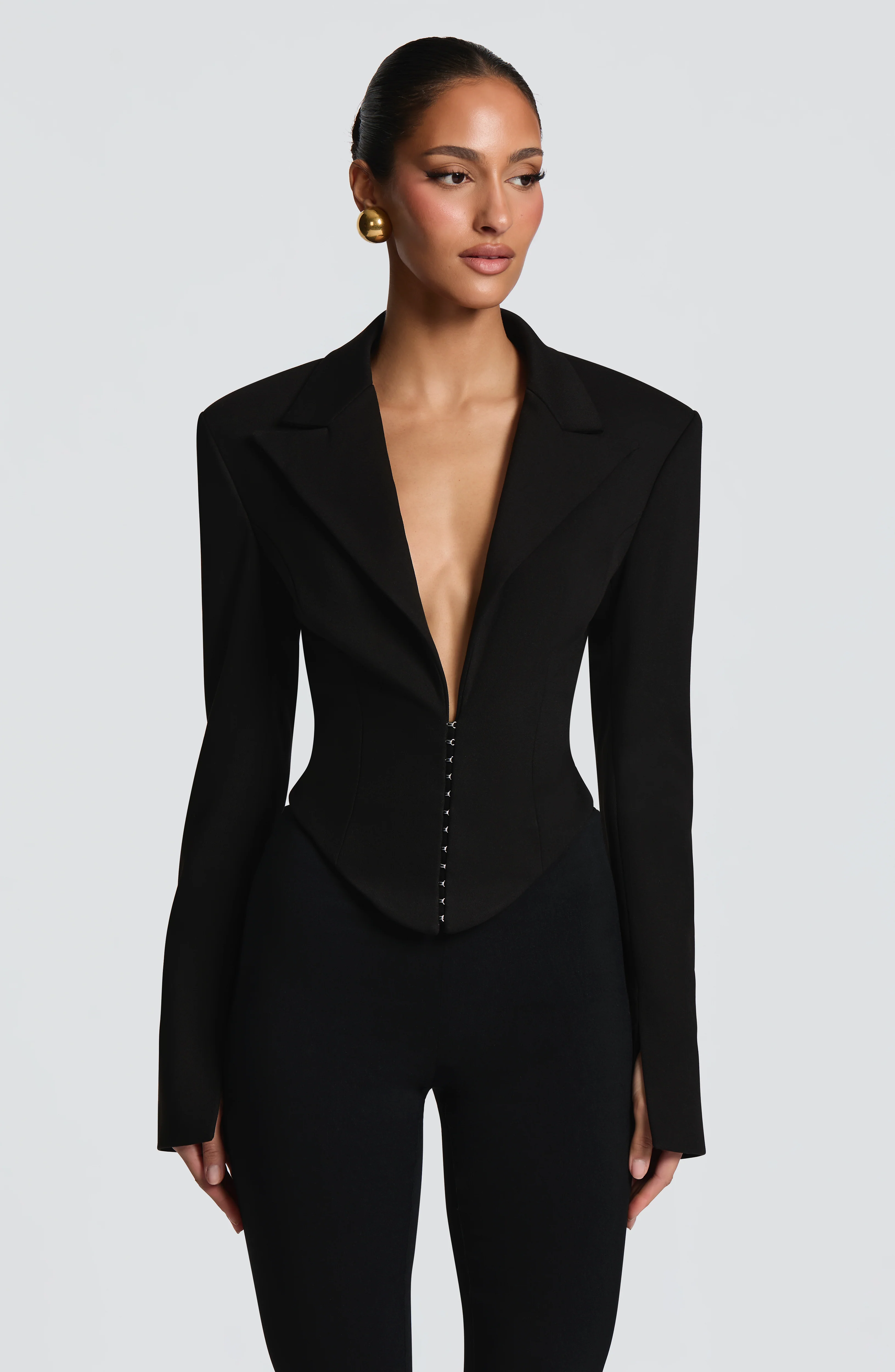 Agatha Cropped Blazer - Black