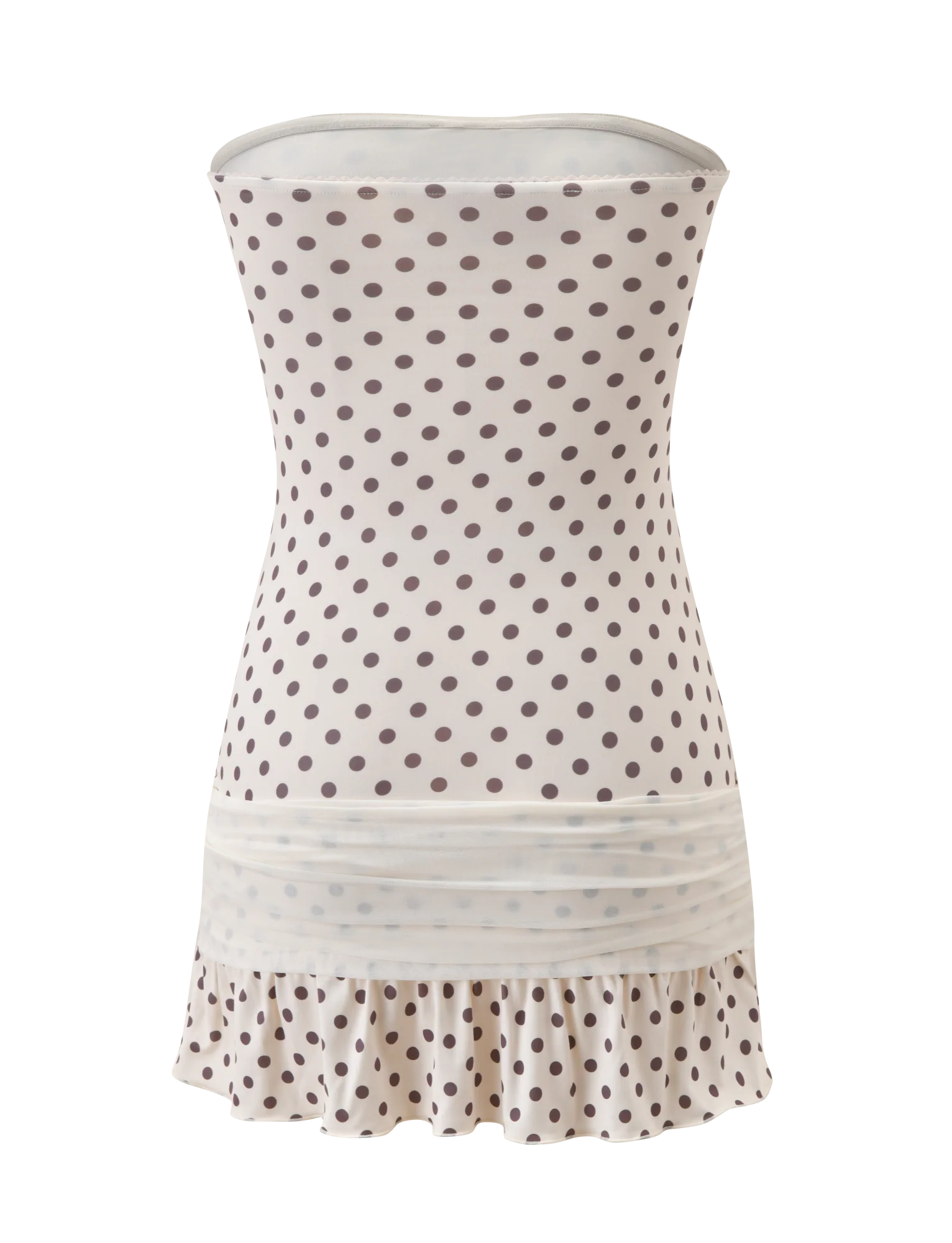 Tove Mini Dress - White Polka Dot