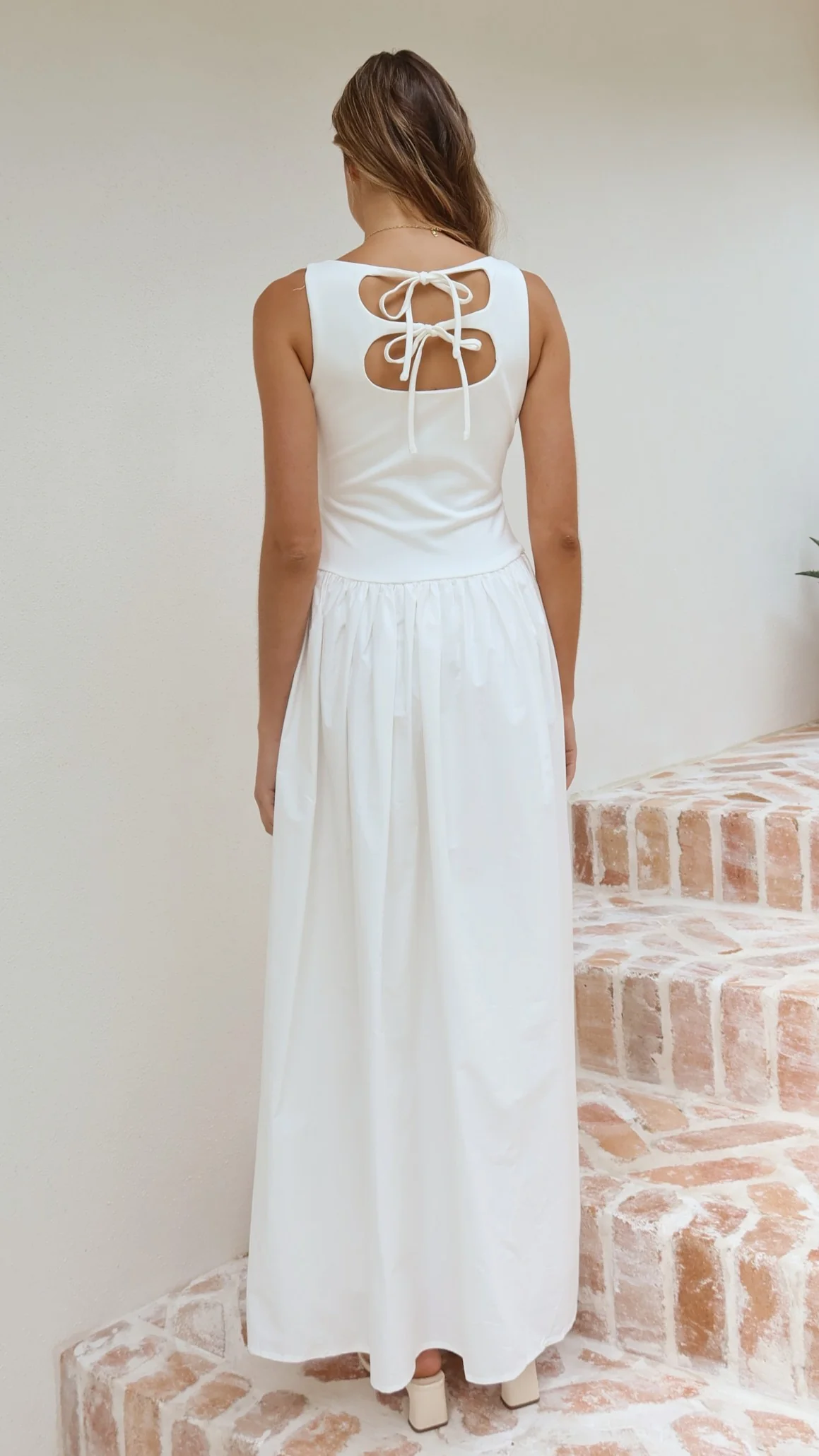 Alita Maxi Dress - White - luluinthesky