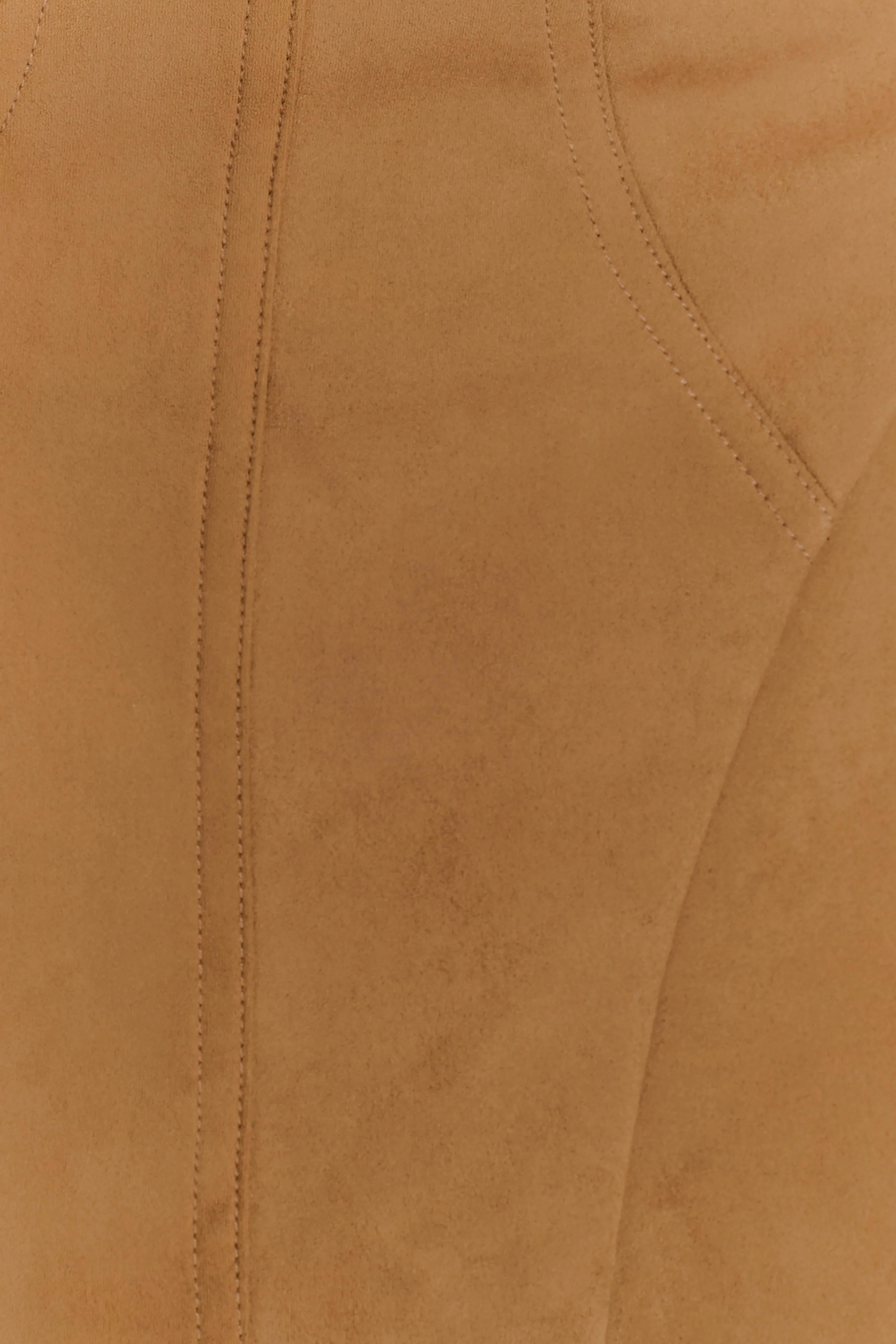 Andy Faux Suede Mini Dress - Camel