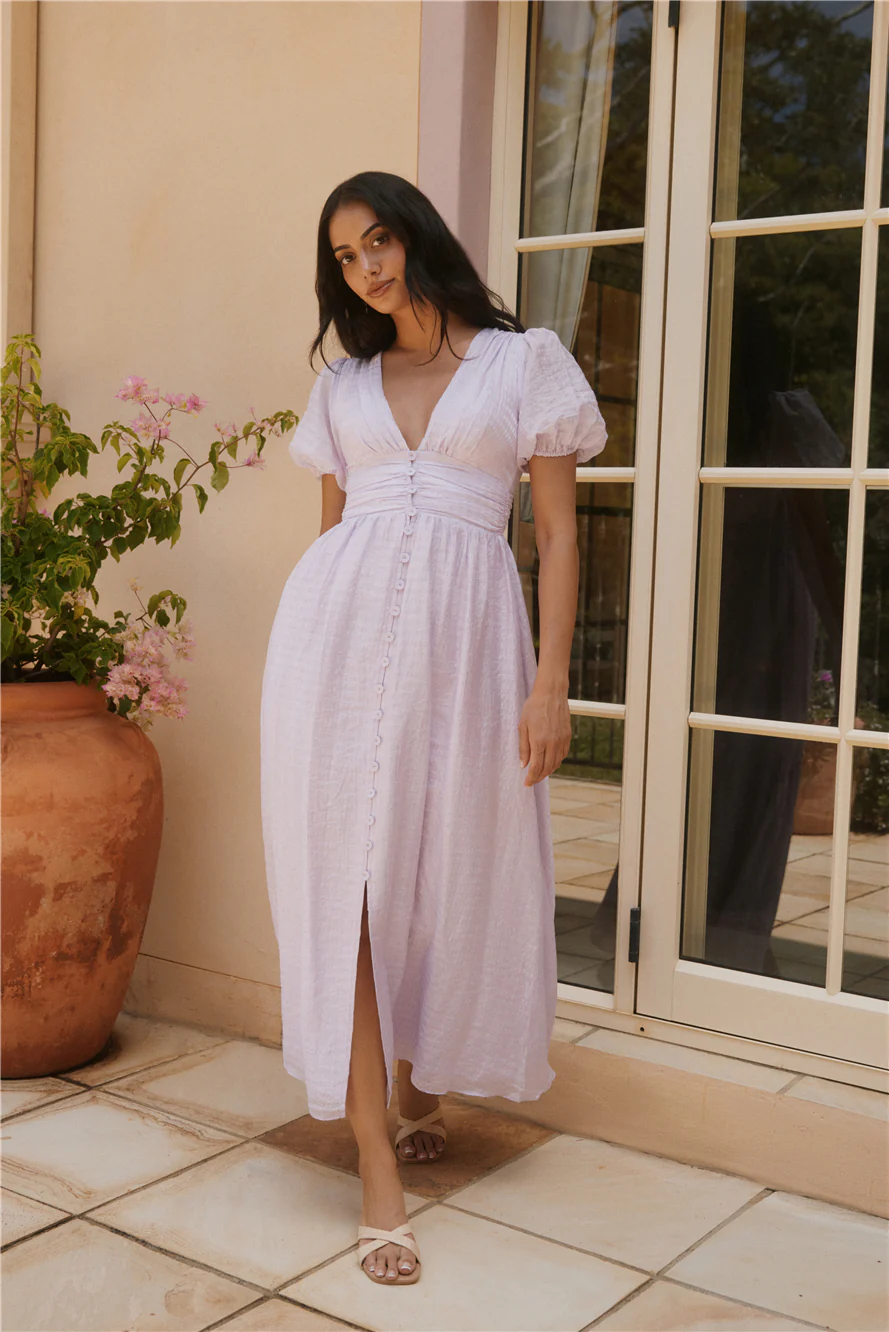 Busy Bee Maxi Dress Lilac - luluinthesky