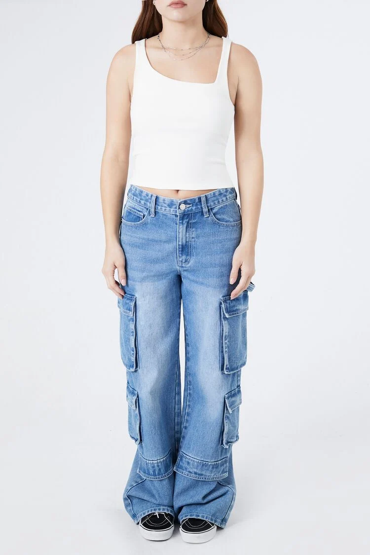 Ribbed Asymmetrical Tank Top