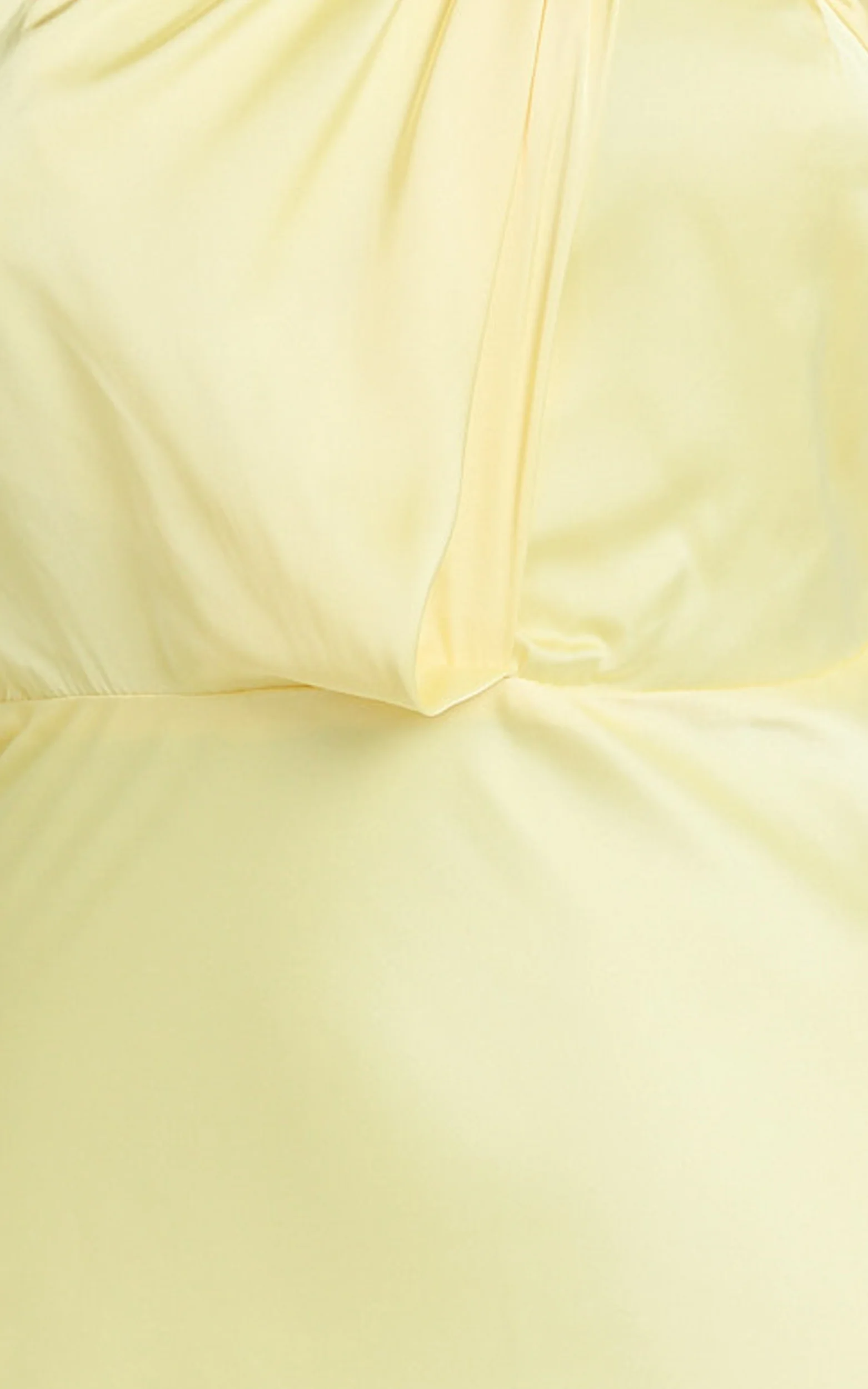 Carmella Midi Dress - One Shoulder Twist Detail Dress in Butter Yellow