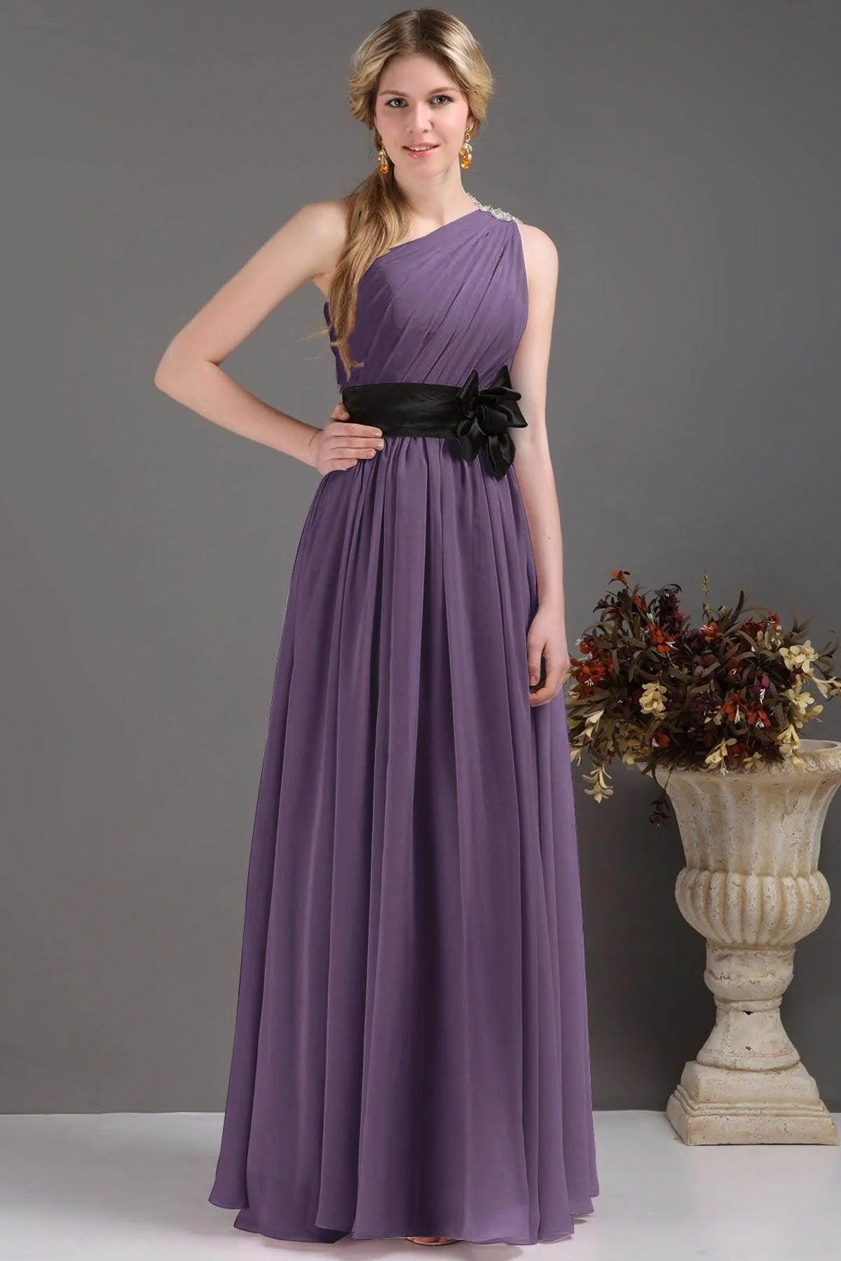 Sheath-Column Floor Length Bridesmaids Dress COSF14001