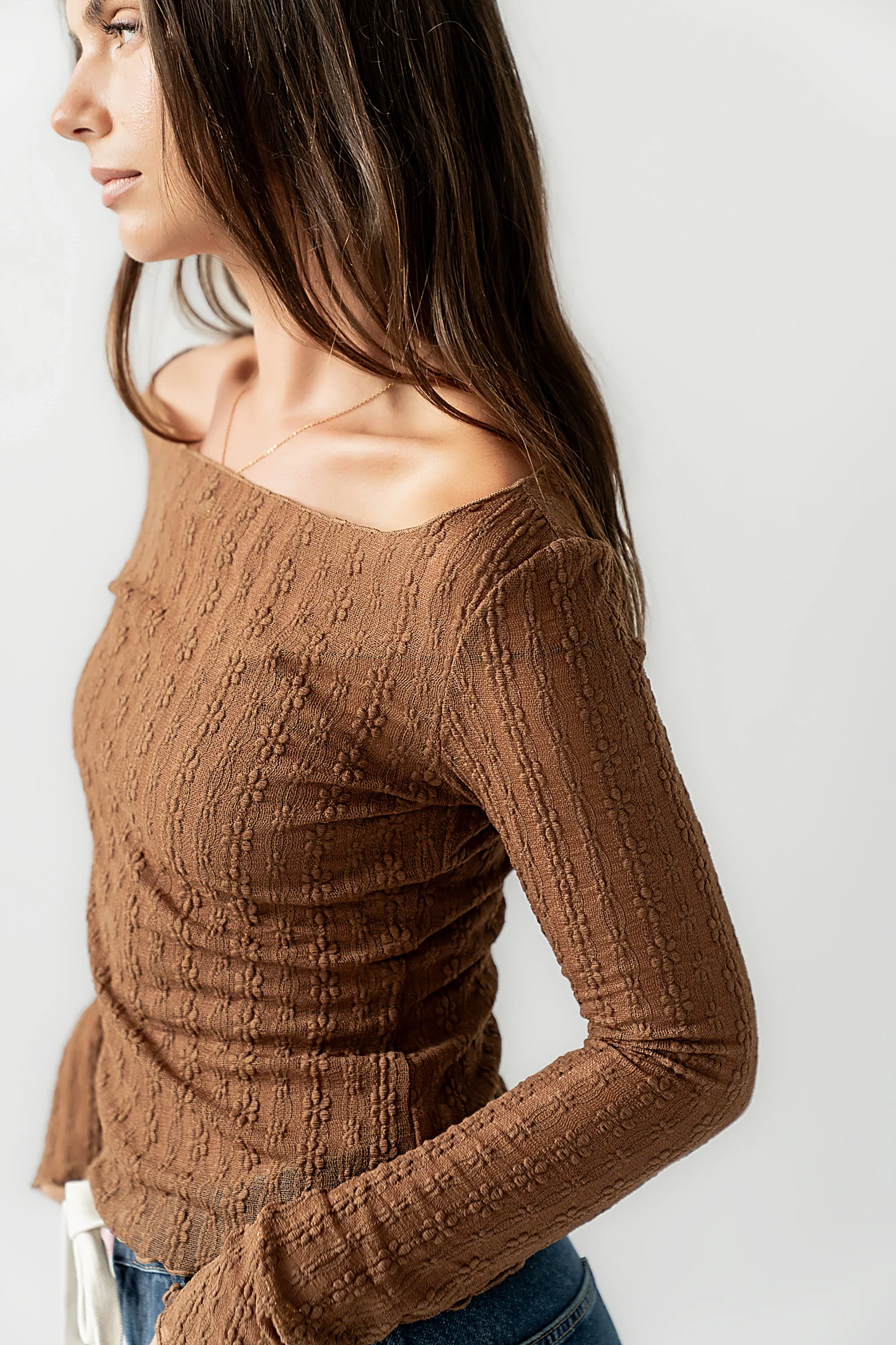 Rachel Lace Top in Camel
